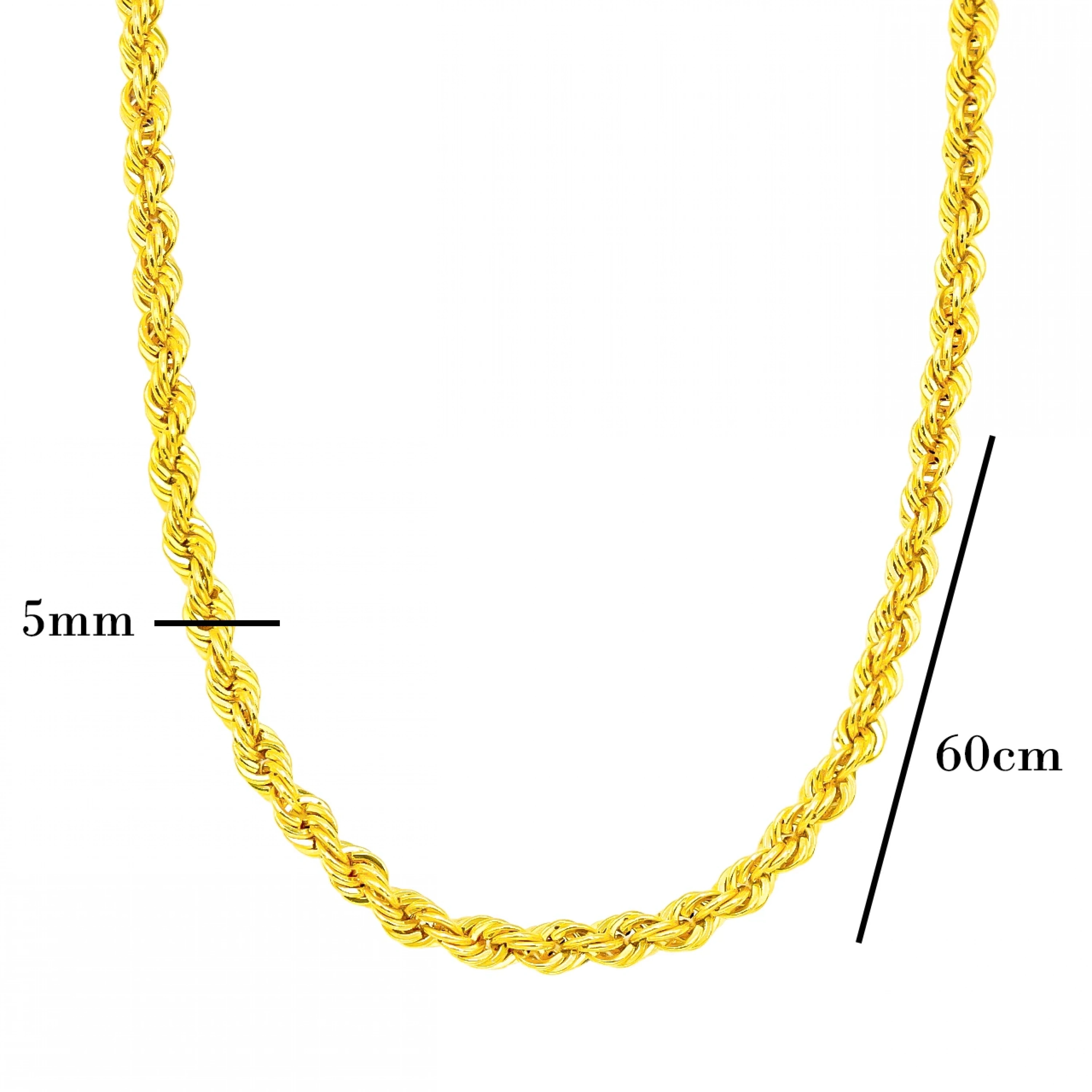 14 Ayar Burgu Zincir - 60 Cm.