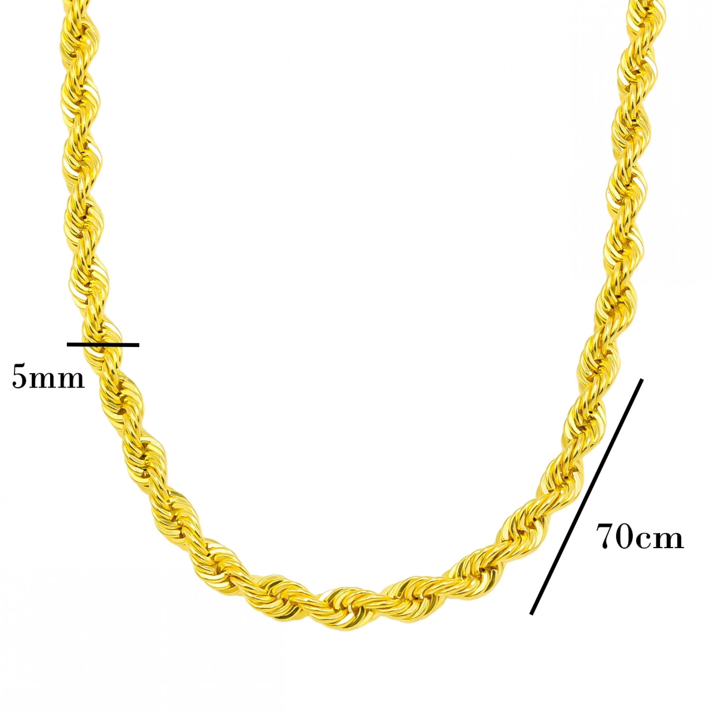 14 Ayar Burgu Zincir - 70 Cm.