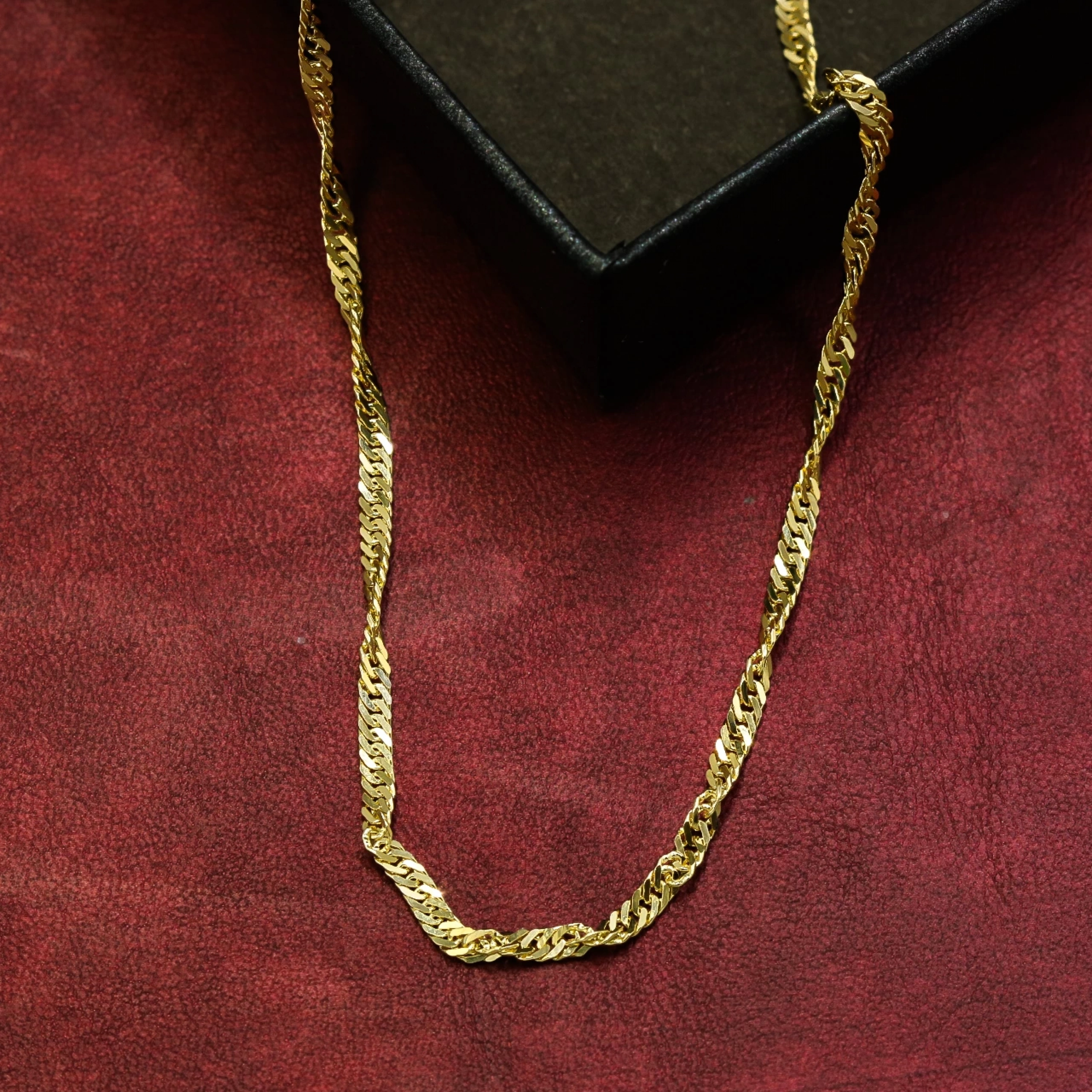 14 Ayar Singapur Zincir - 45 Cm.