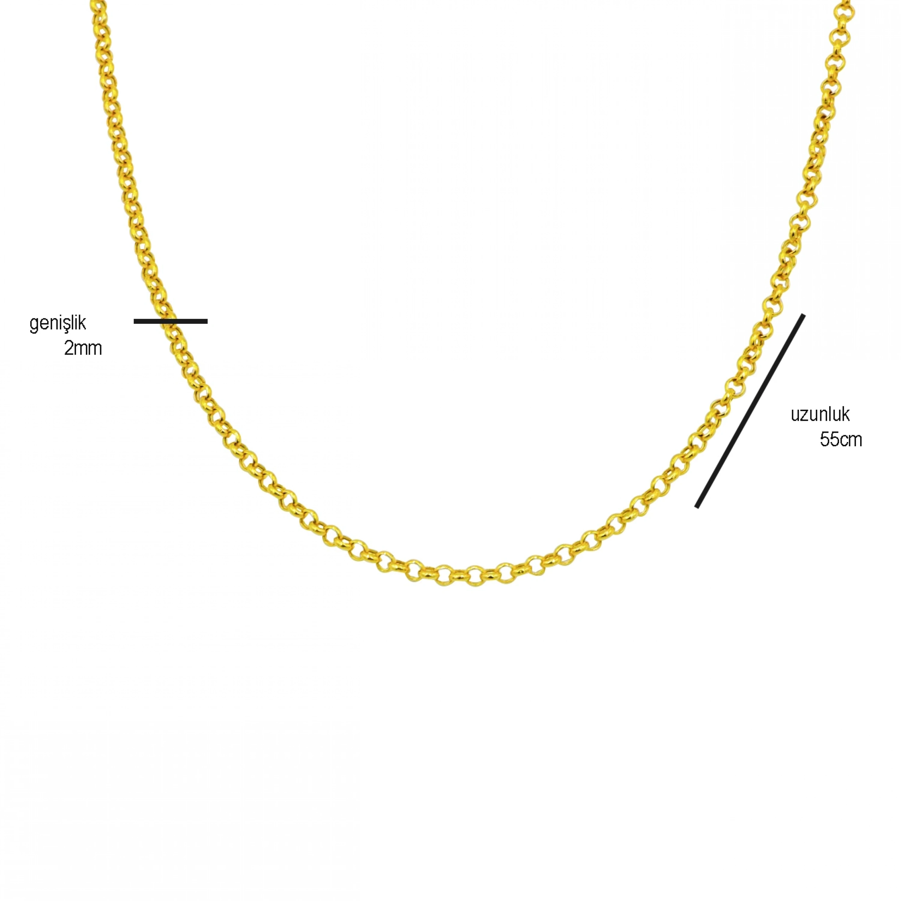 14 Ayar Halka Zincir - 55 Cm.