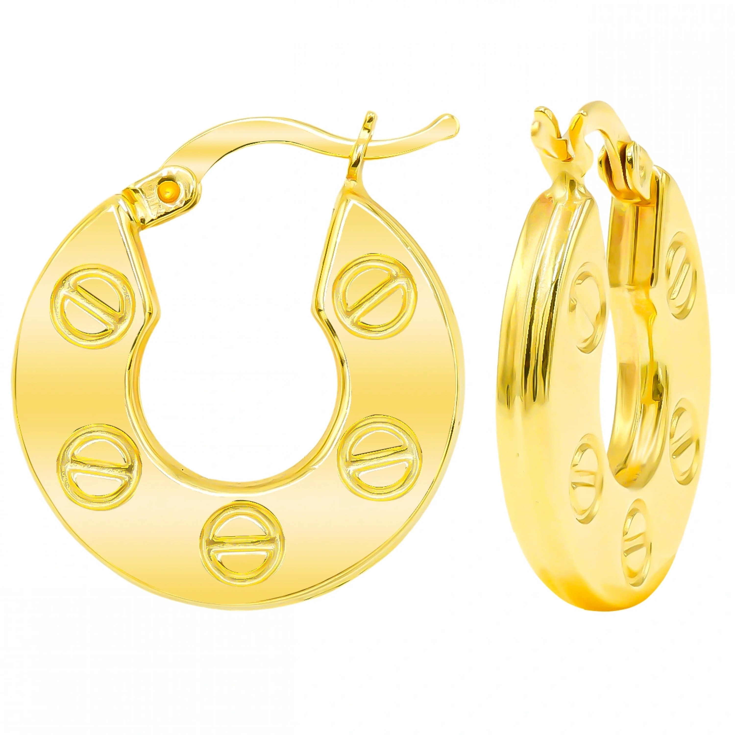 14 Ayar Altın Halka Küpe