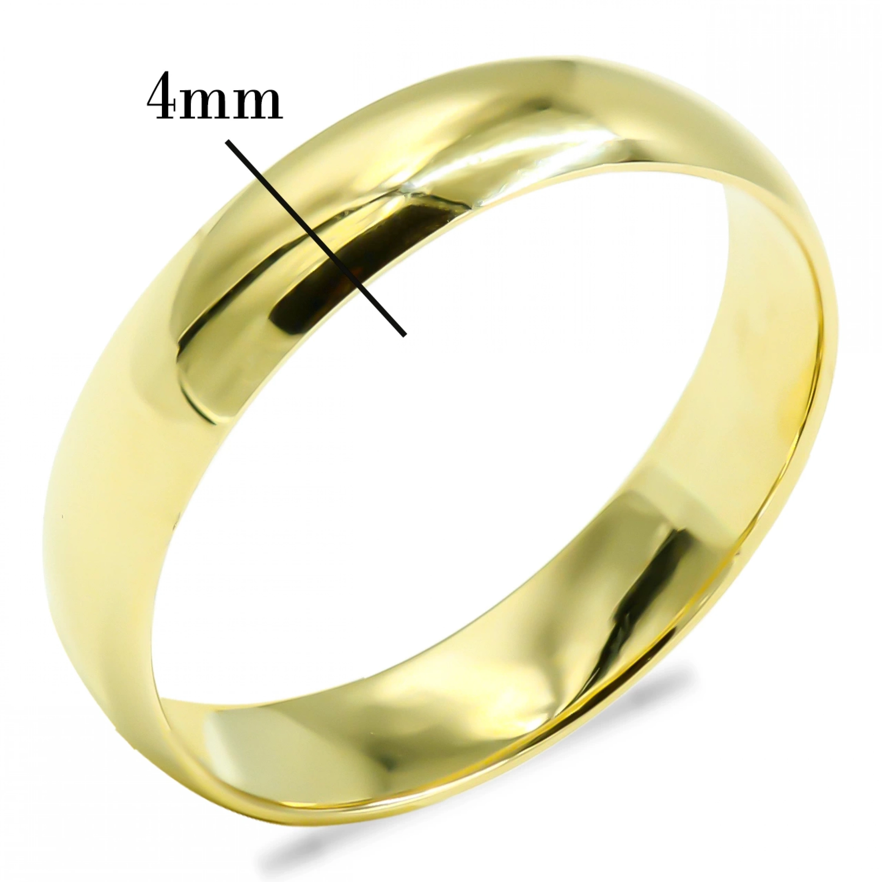 14 Ayar Klasik Alyans Yüzük 4 mm