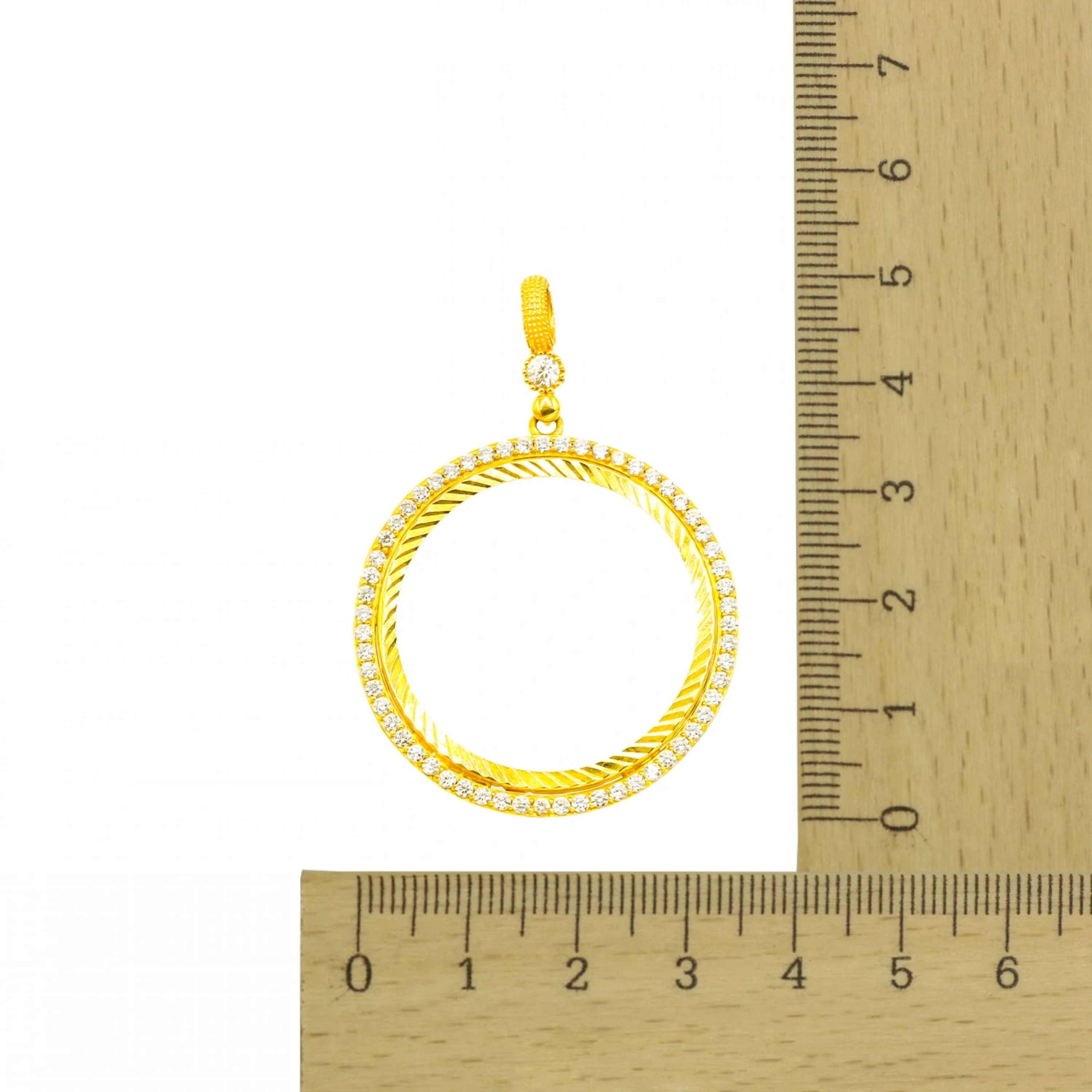 14 Ayar Taşlı Tam Altın Çerçeve