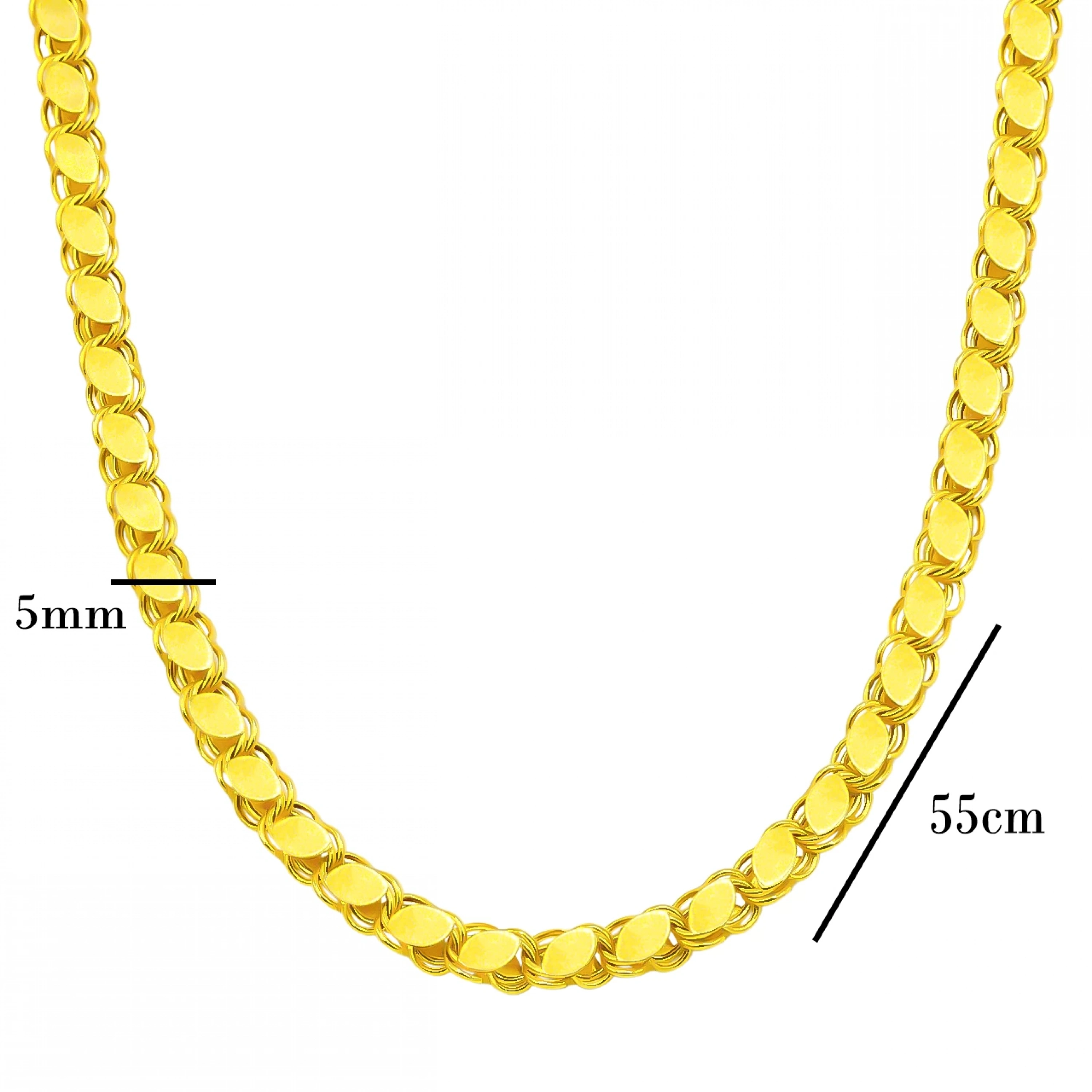 14 Ayar Pullu Zincir - 55 Cm.