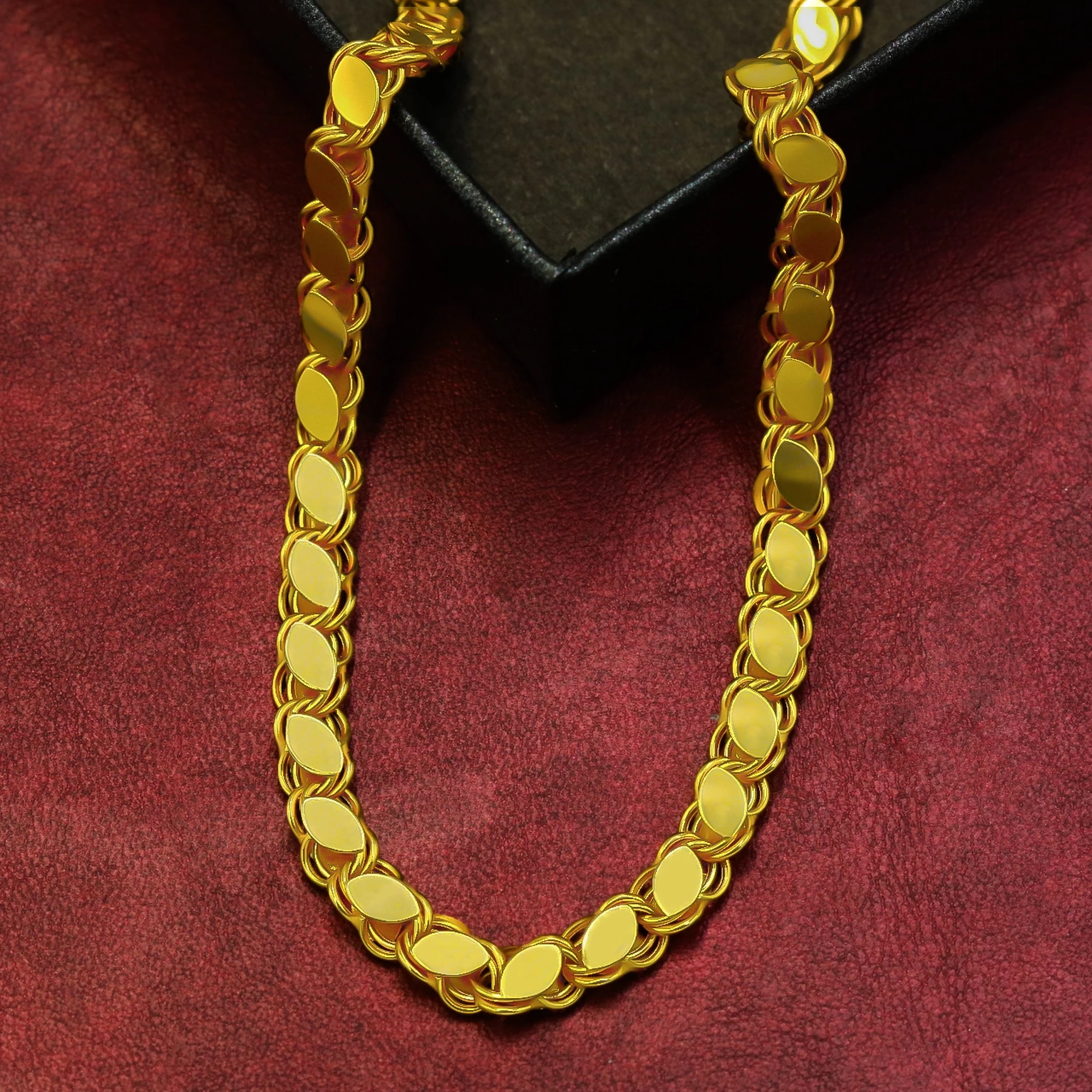 14 Ayar Pullu Zincir - 55 Cm.