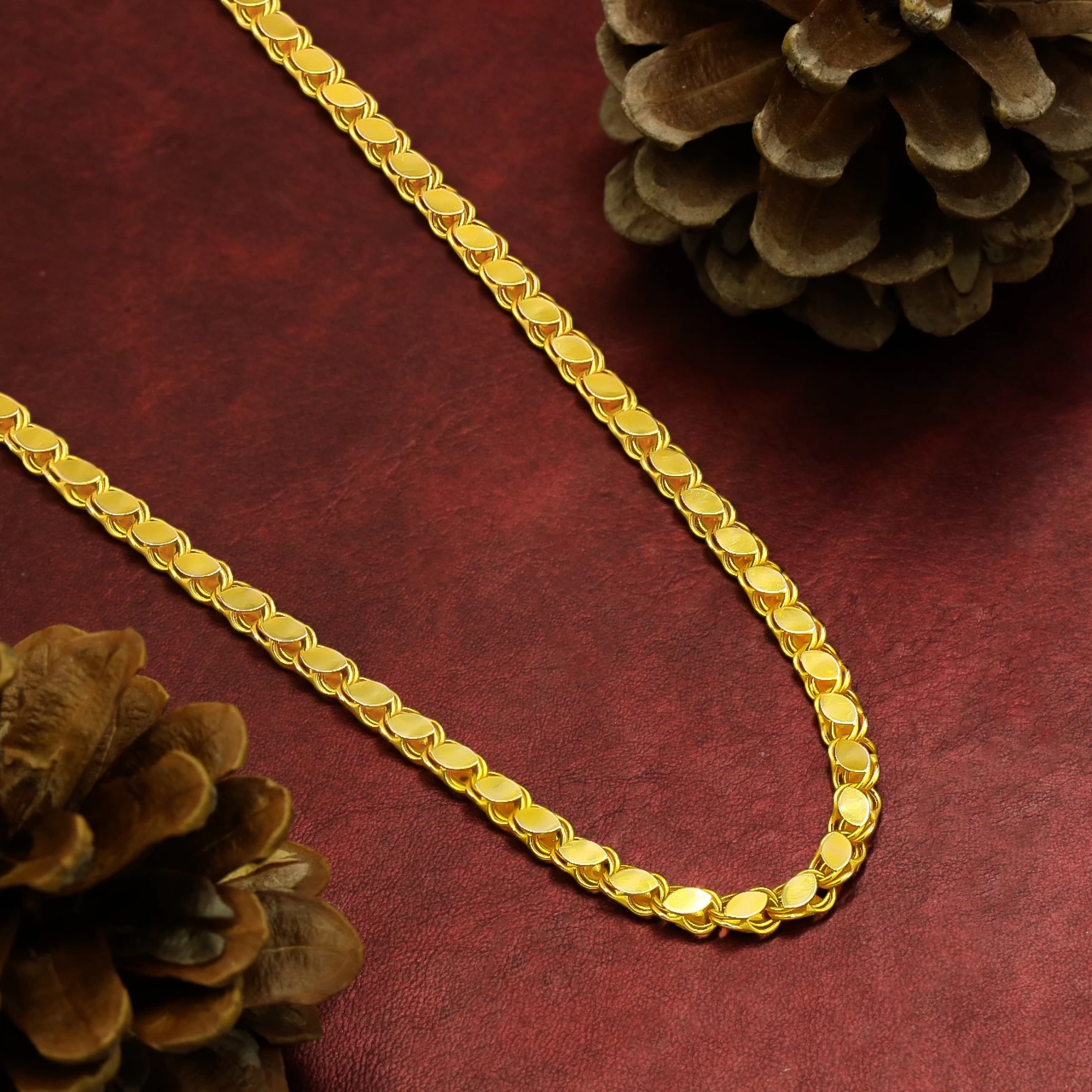 14 Ayar Pullu Zincir - 50 Cm.