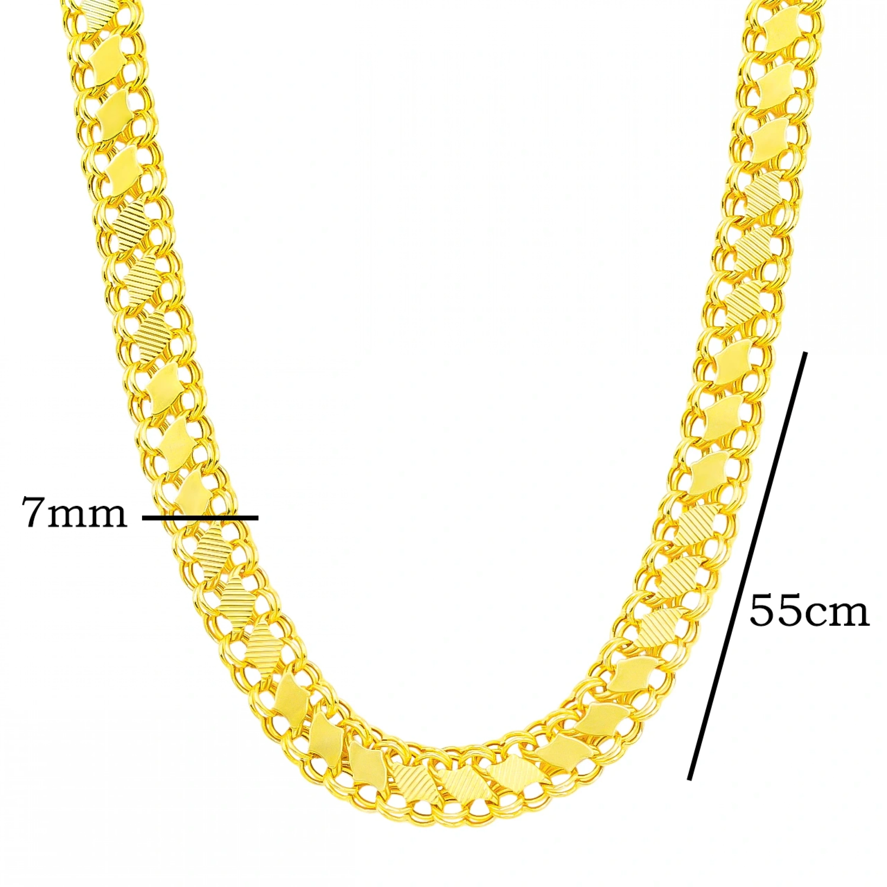 14 Ayar Kalem Pullu Zincir - 55Cm.