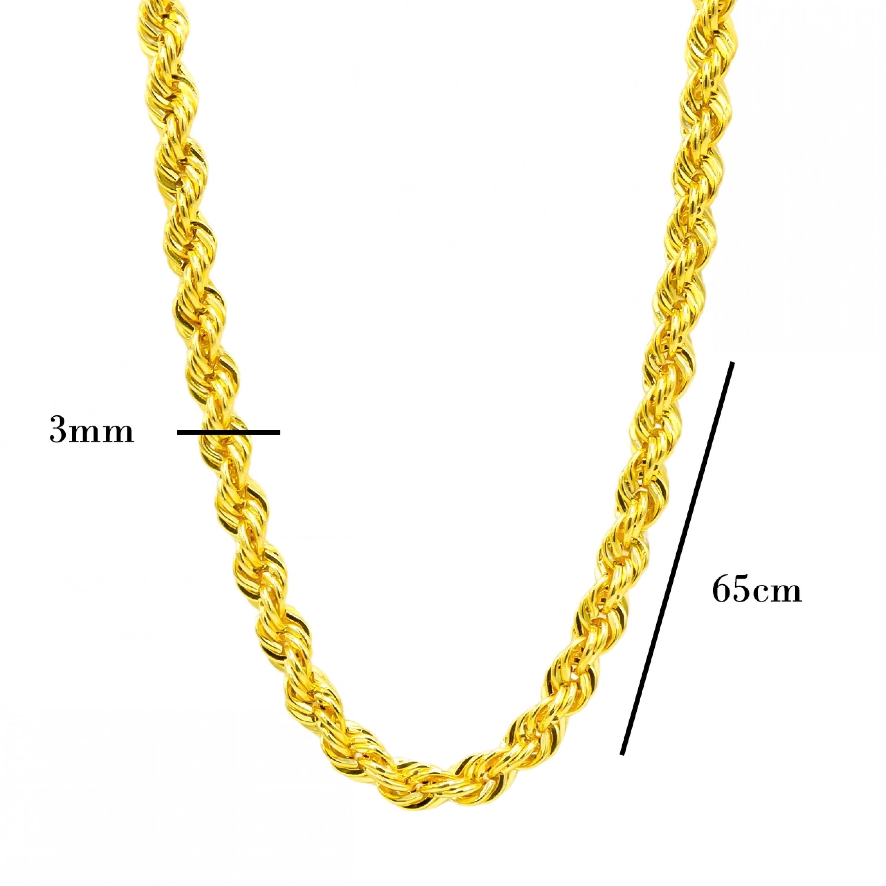 14 Ayar Burgu Zincir - 65 Cm.