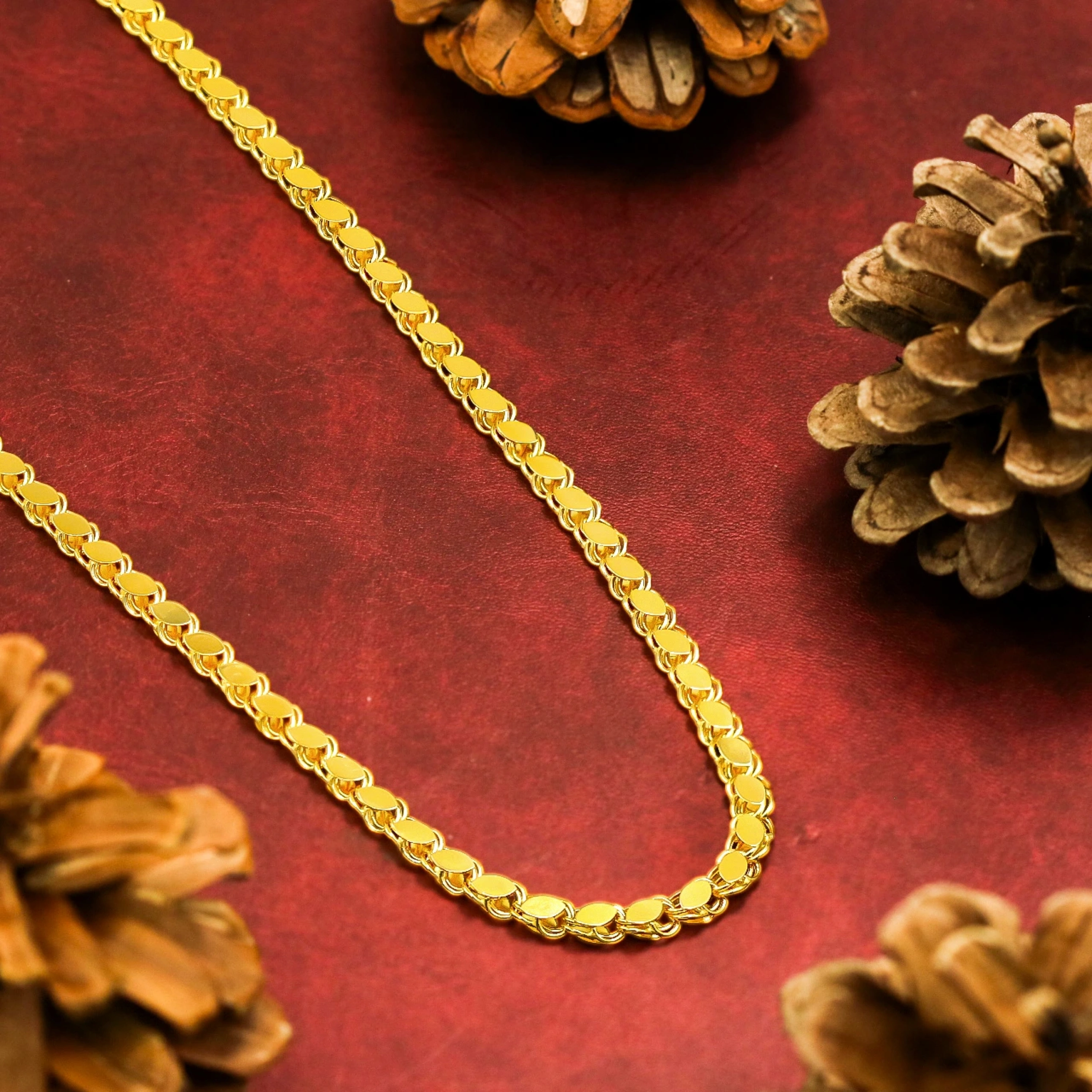 14 Ayar Pullu Zincir - 45Cm.