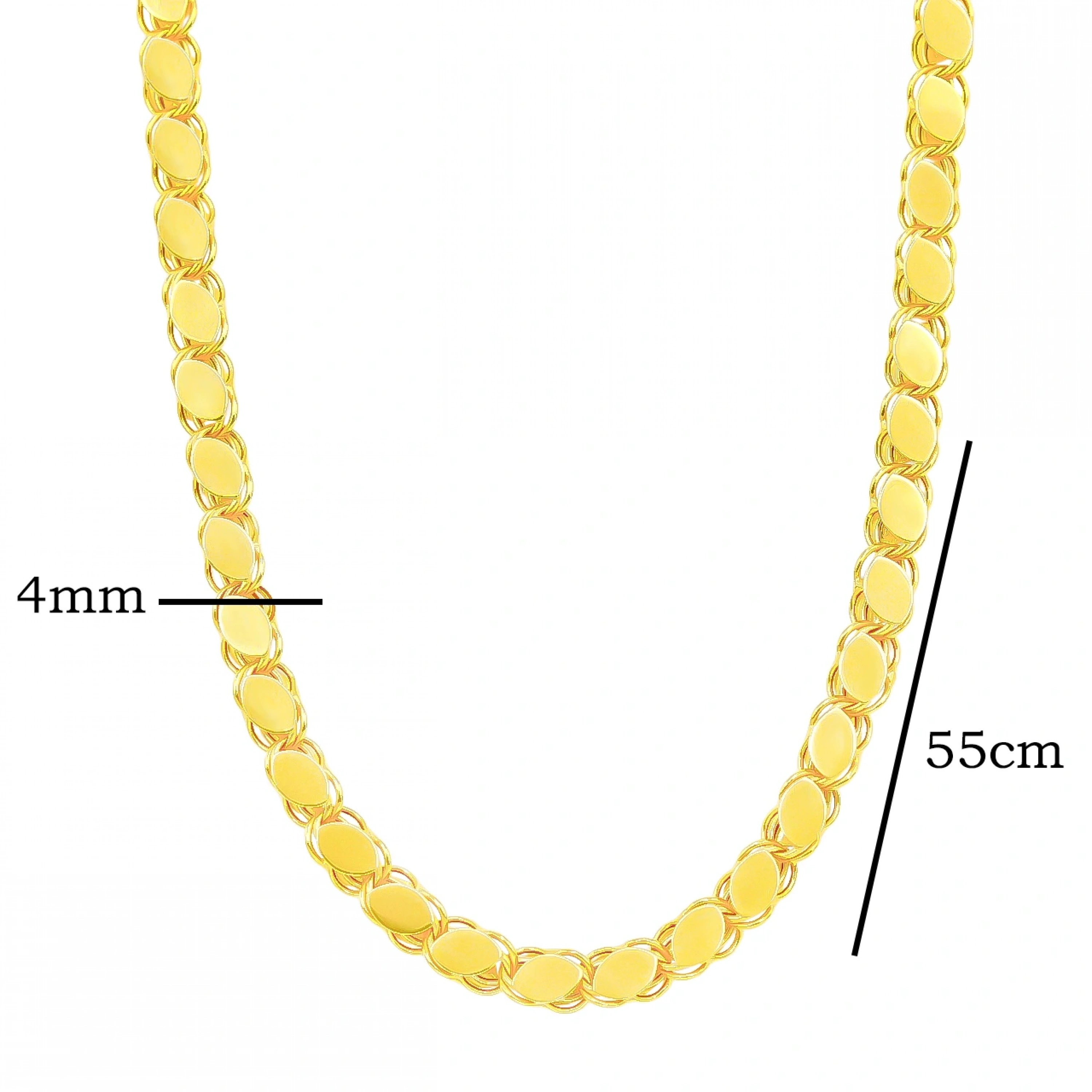 14 Ayar Pullu Zincir - 55Cm.