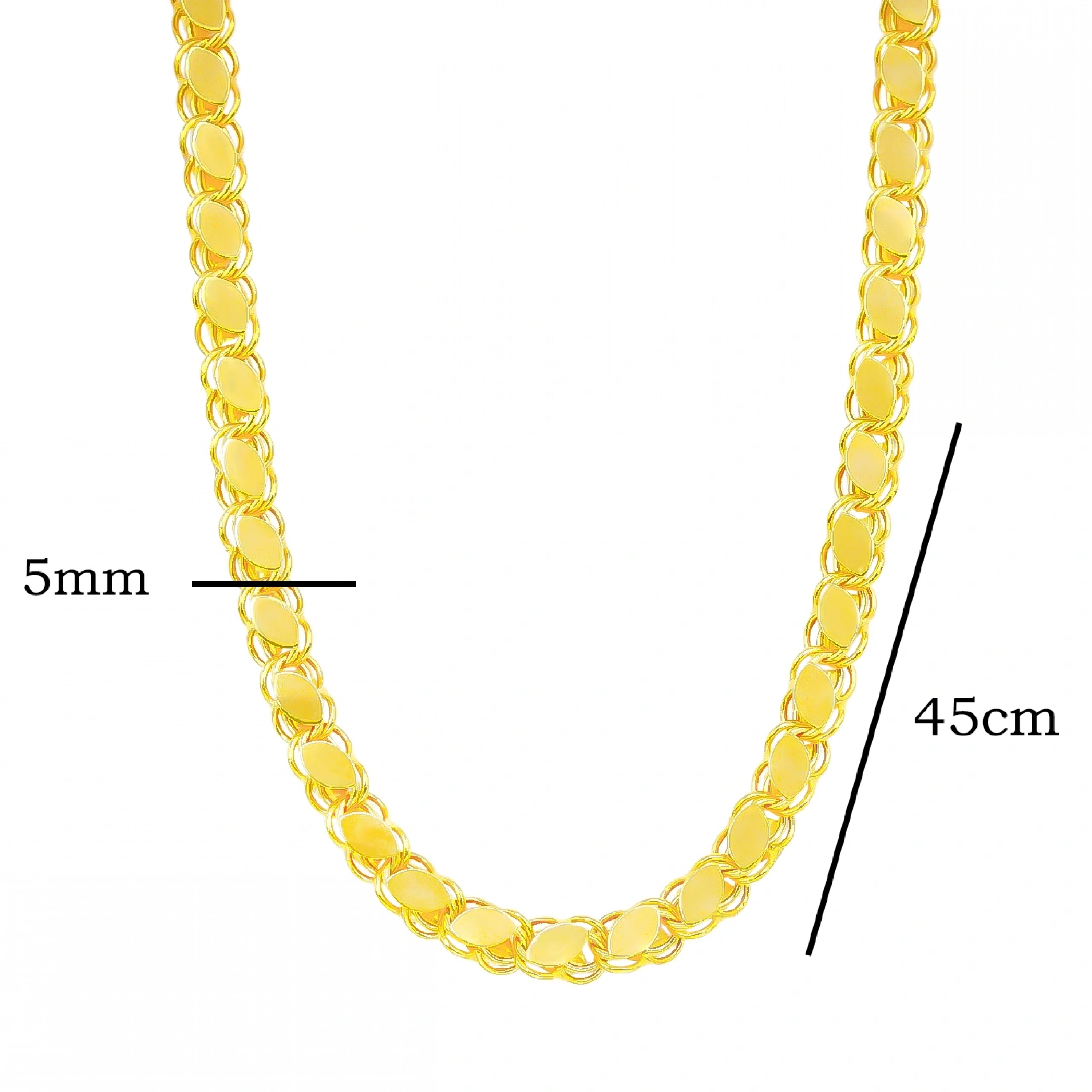 14 Ayar Pullu Zincir - 45Cm.