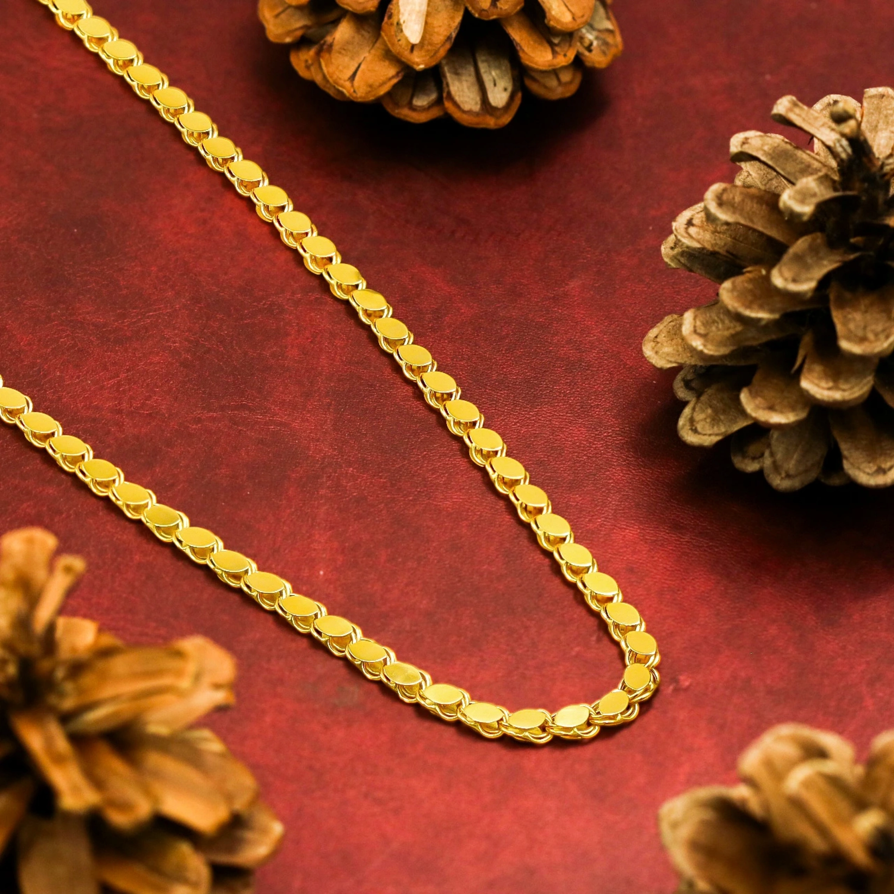 14 Ayar Pullu Zincir - 55Cm.