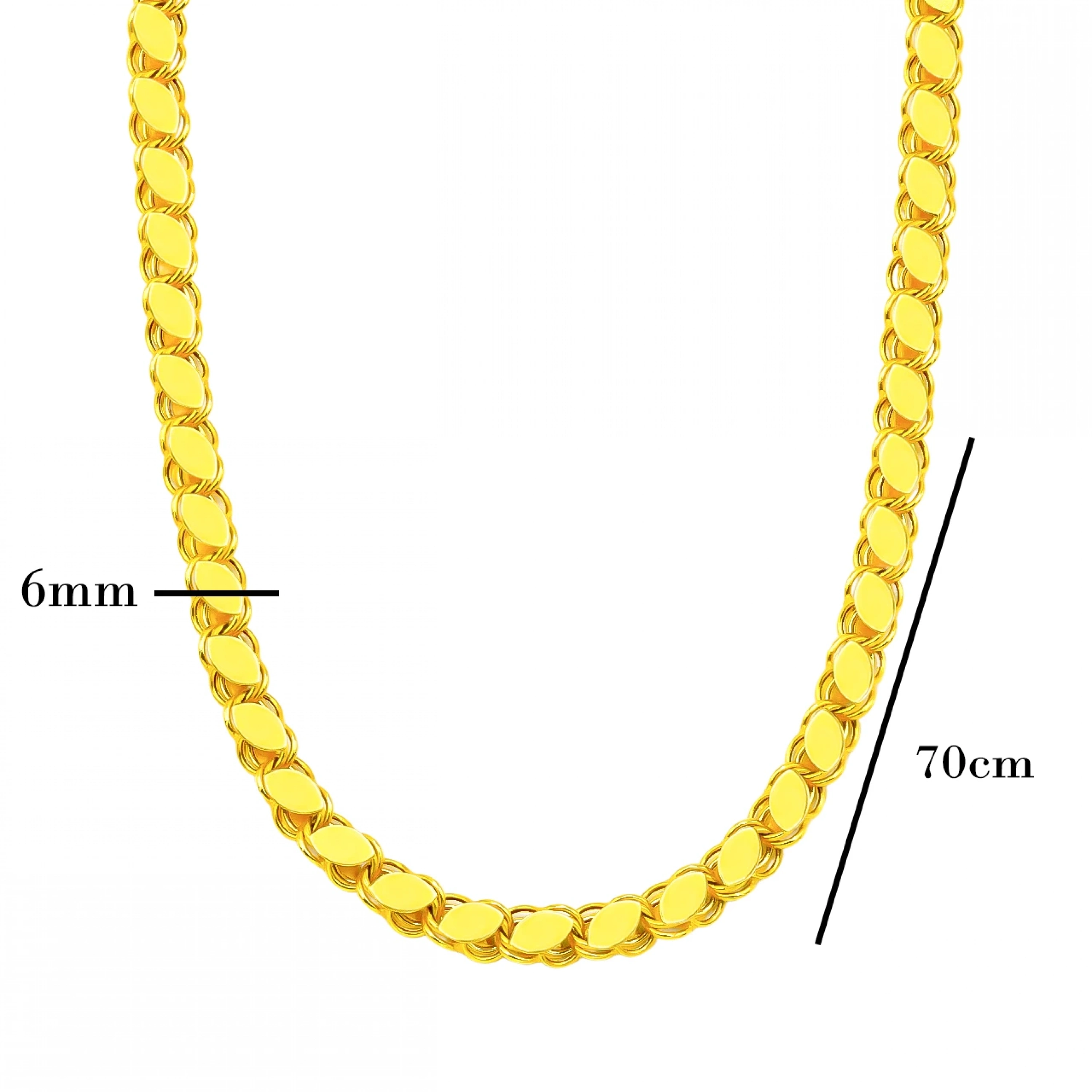 14 Ayar Pullu Zincir - 70Cm.