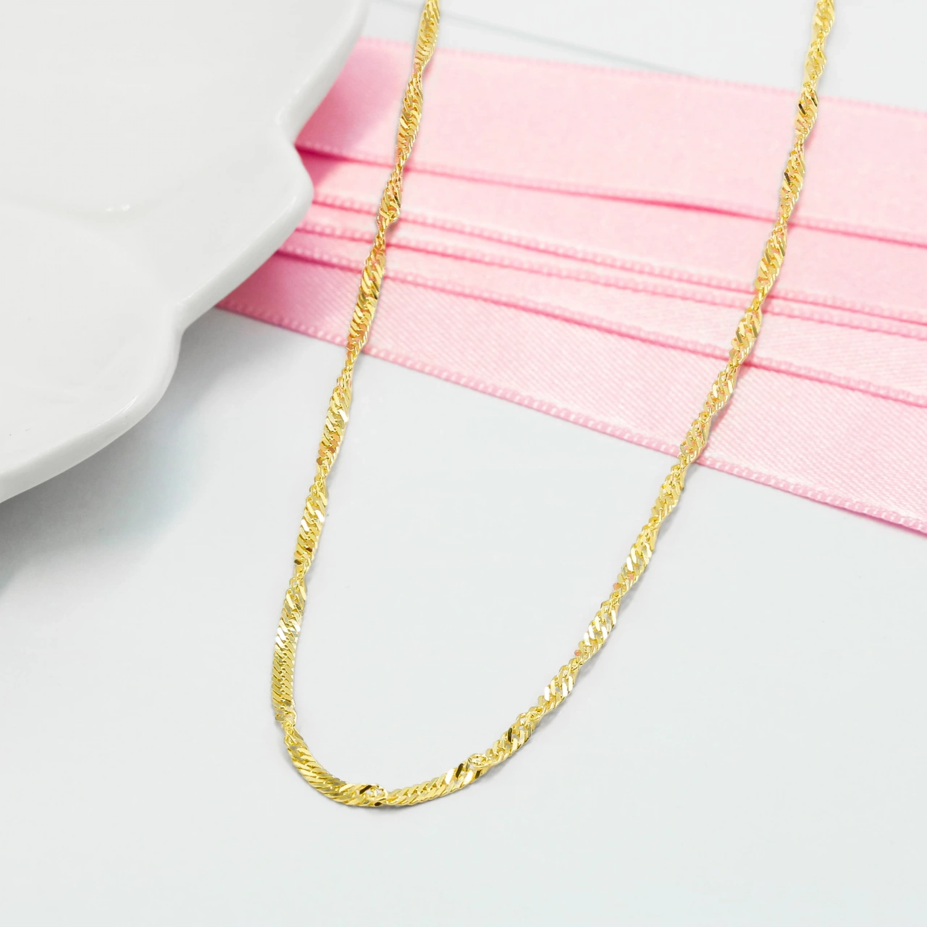 14 Ayar Singapur Zincir - 60 Cm.