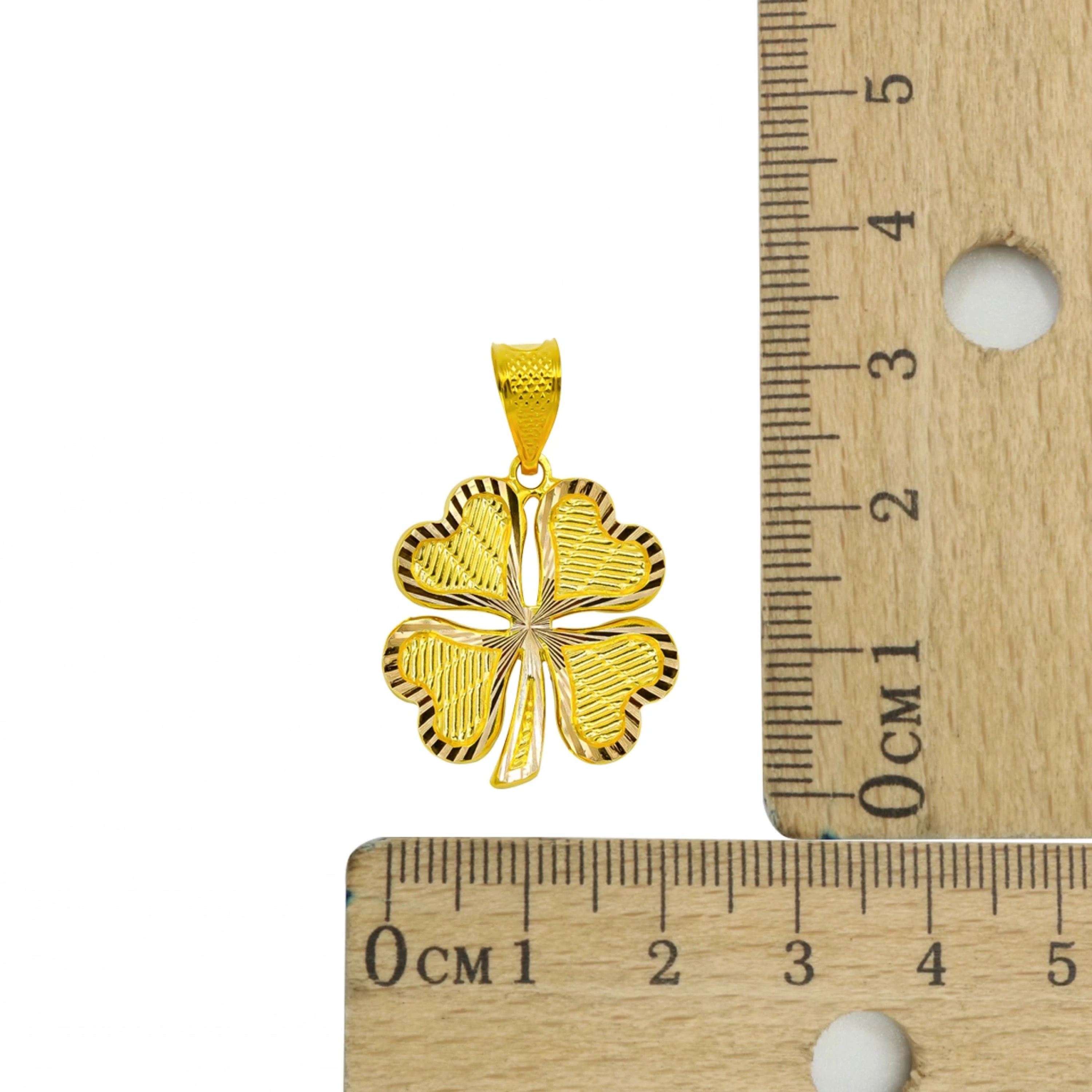 14 Ayar Yonca Altın Kolye Ucu