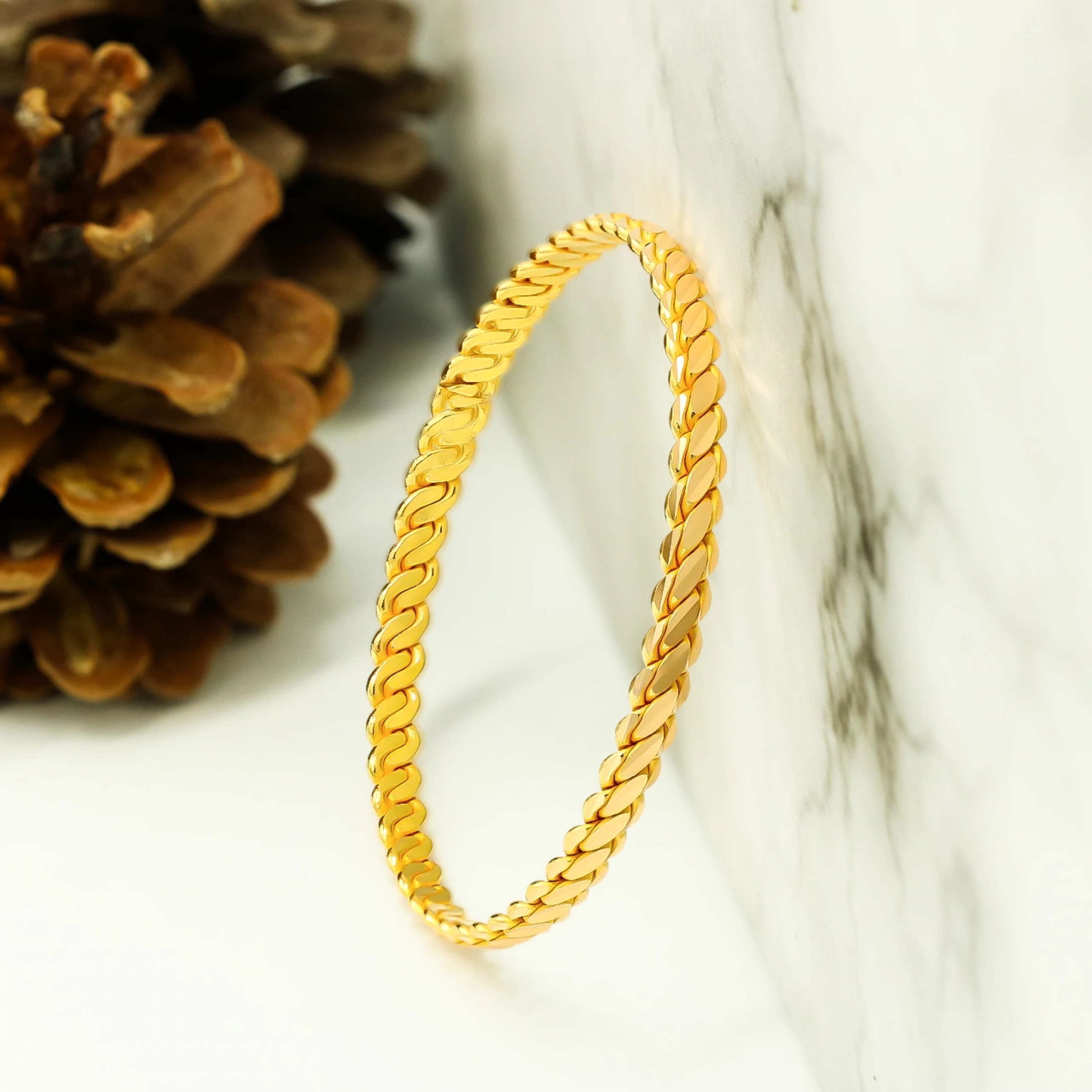 22 Ayar 3lü Burma Bilezik (15 Gram)