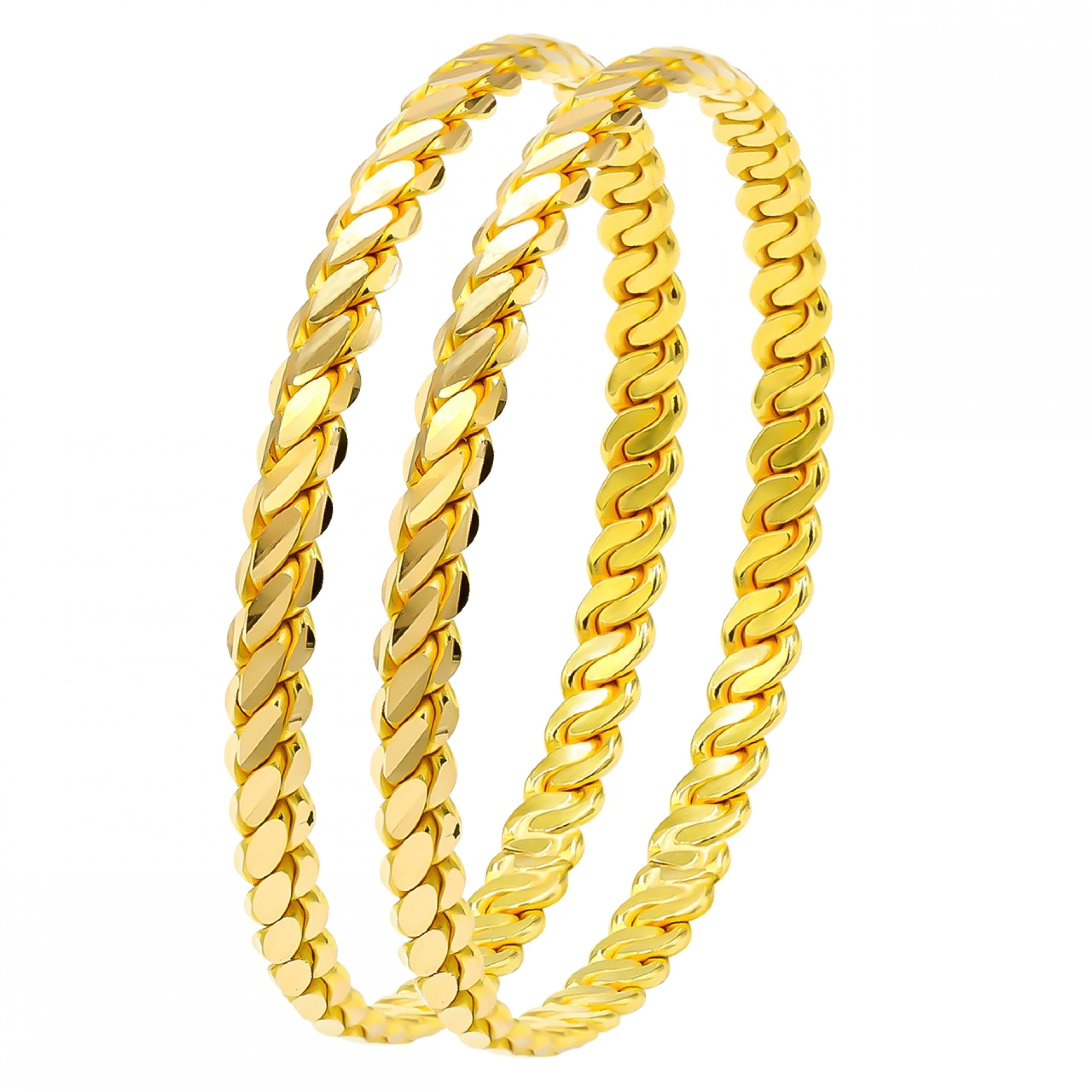 22 Ayar 3lü Burma Bilezik (2*27) 54 Gr