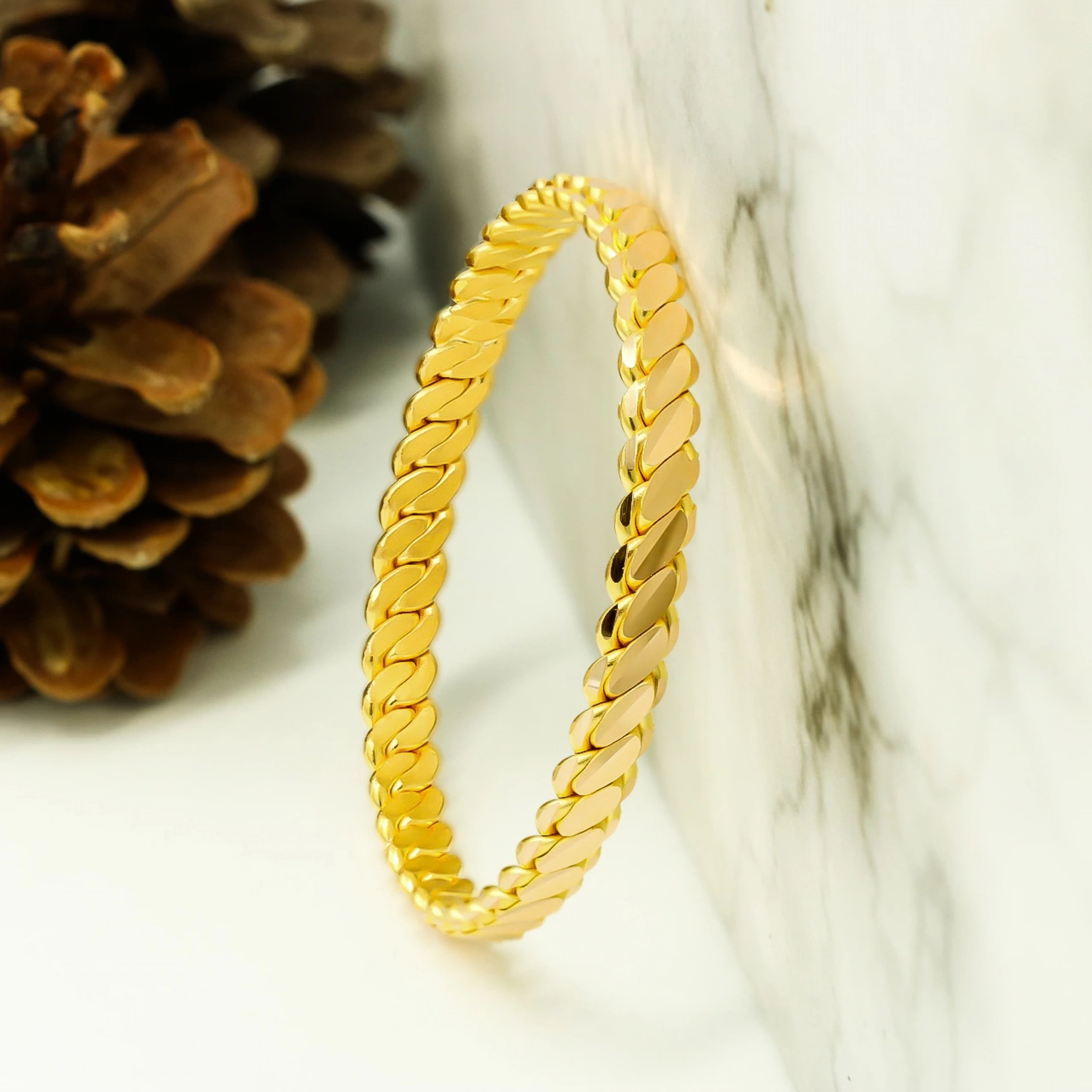 22 Ayar 3lü Burma Bilezik (48Gram)