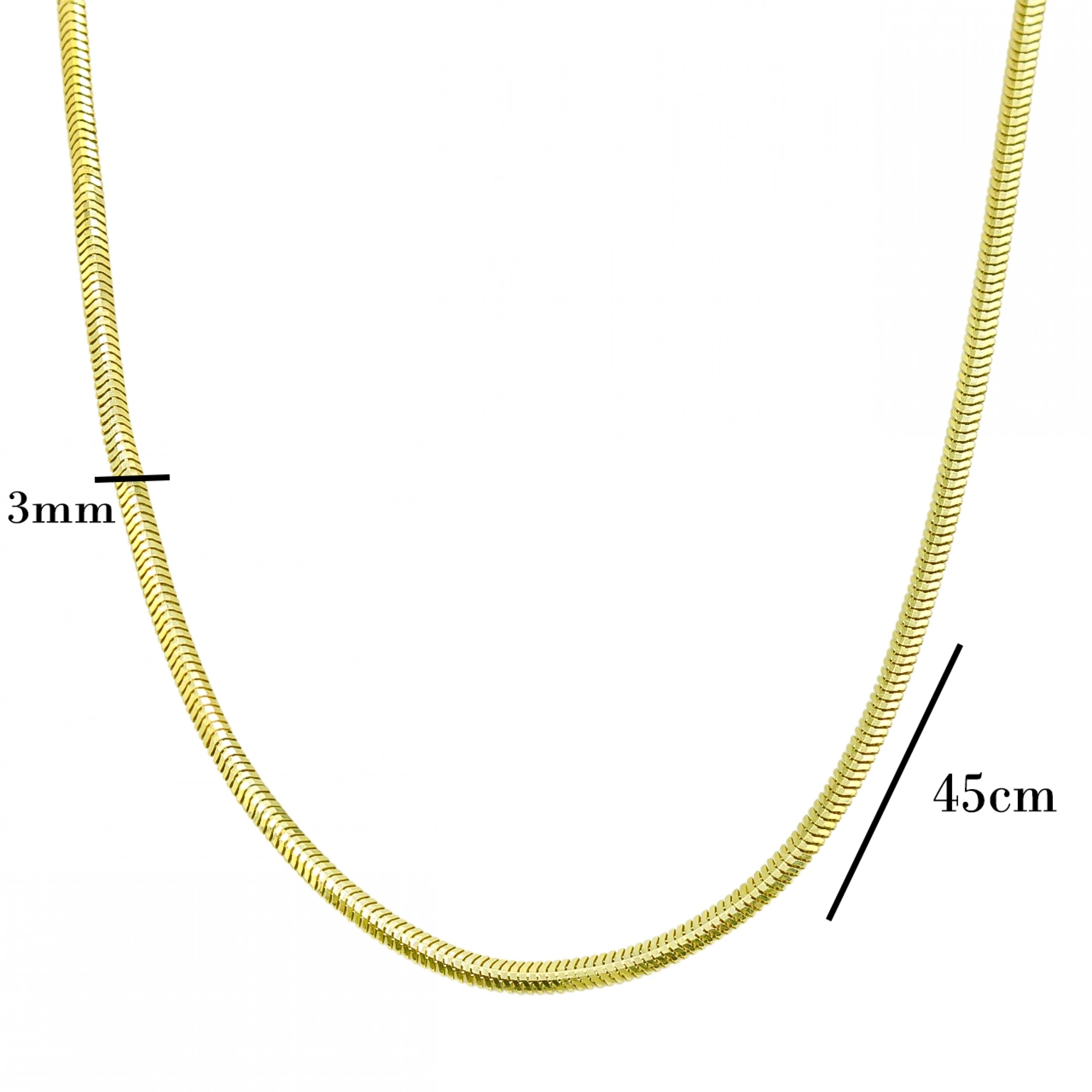 14 Ayar Balık Sırtı Zincir - 45 CM