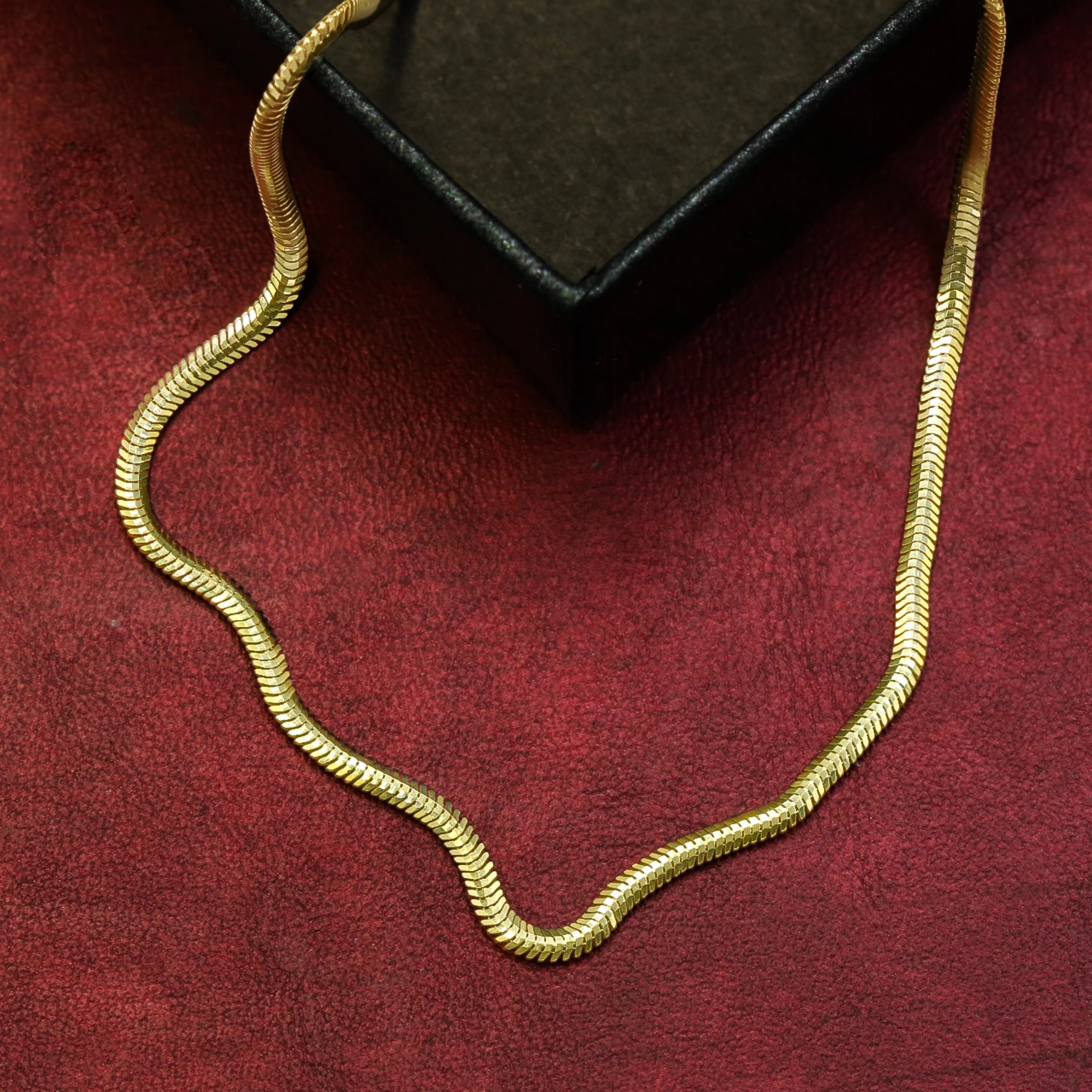 14 Ayar Balık Sırtı Zincir - 45 CM