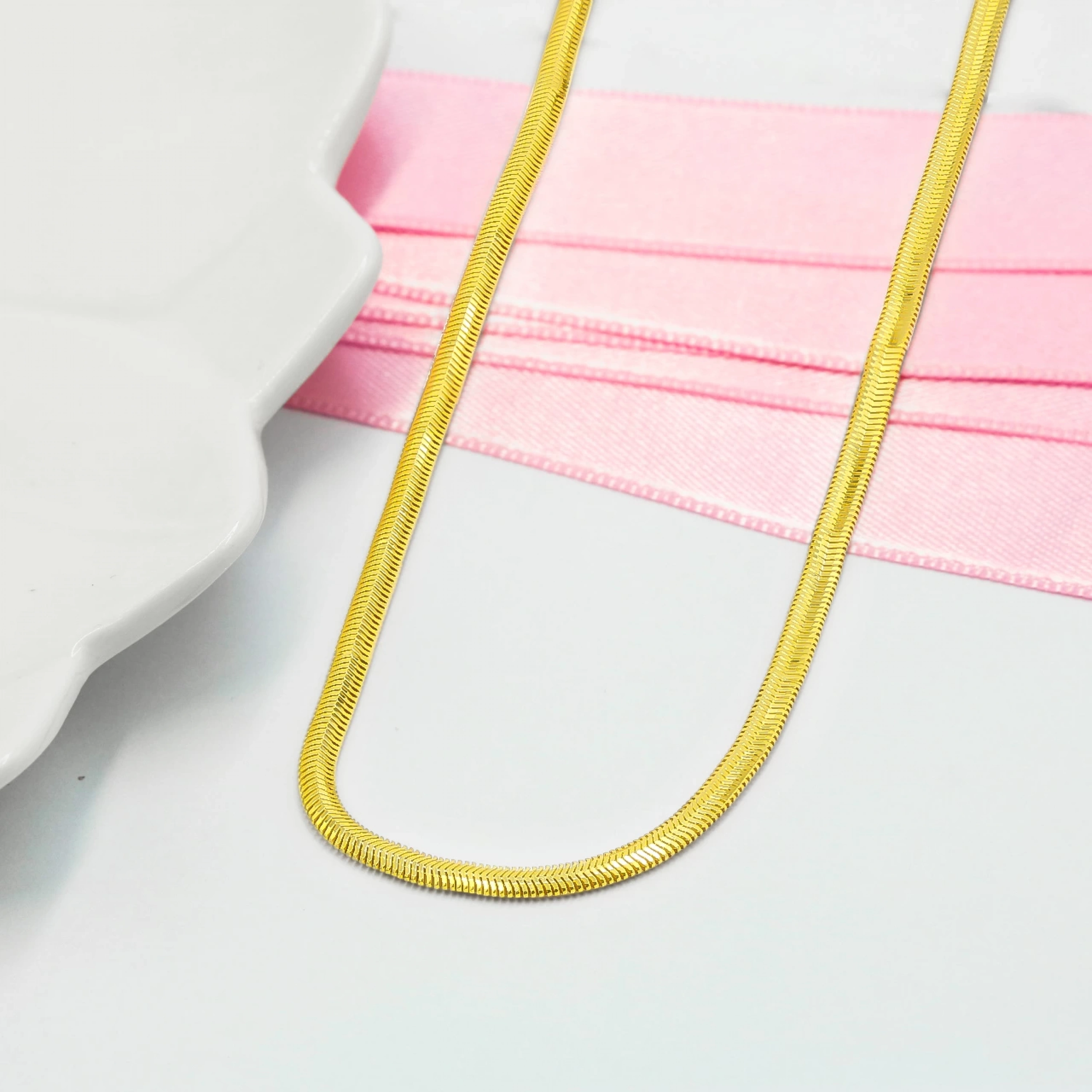 Balık Sırtı 22 Ayar Zincir - 45 CM