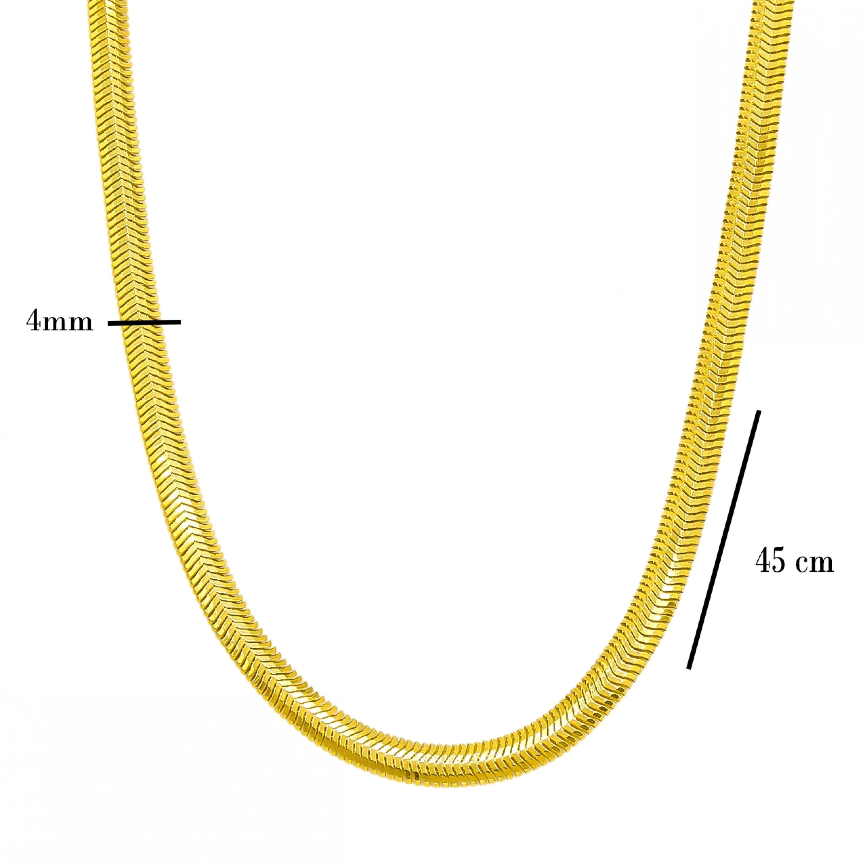 Balık Sırtı 22 Ayar Zincir - 45 CM