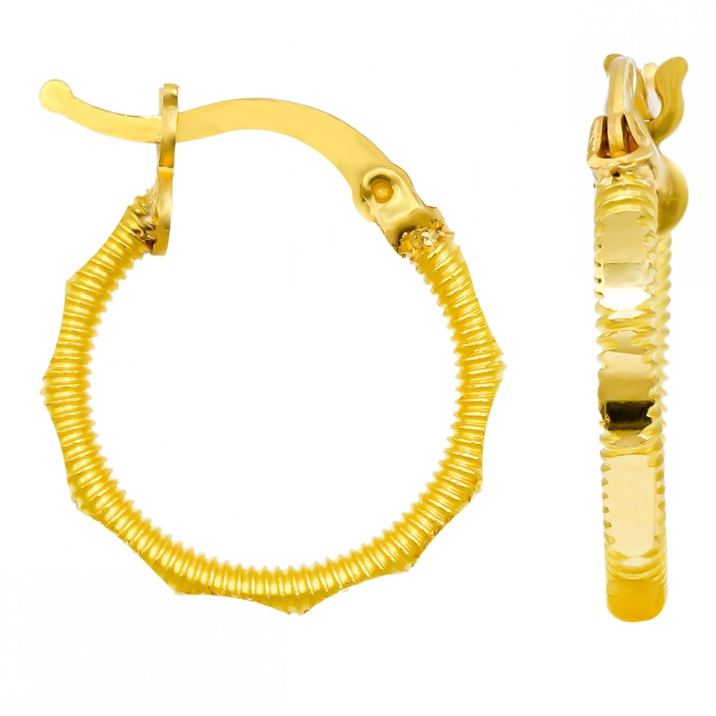 22 Ayar Ajda Halka Altın Küpe