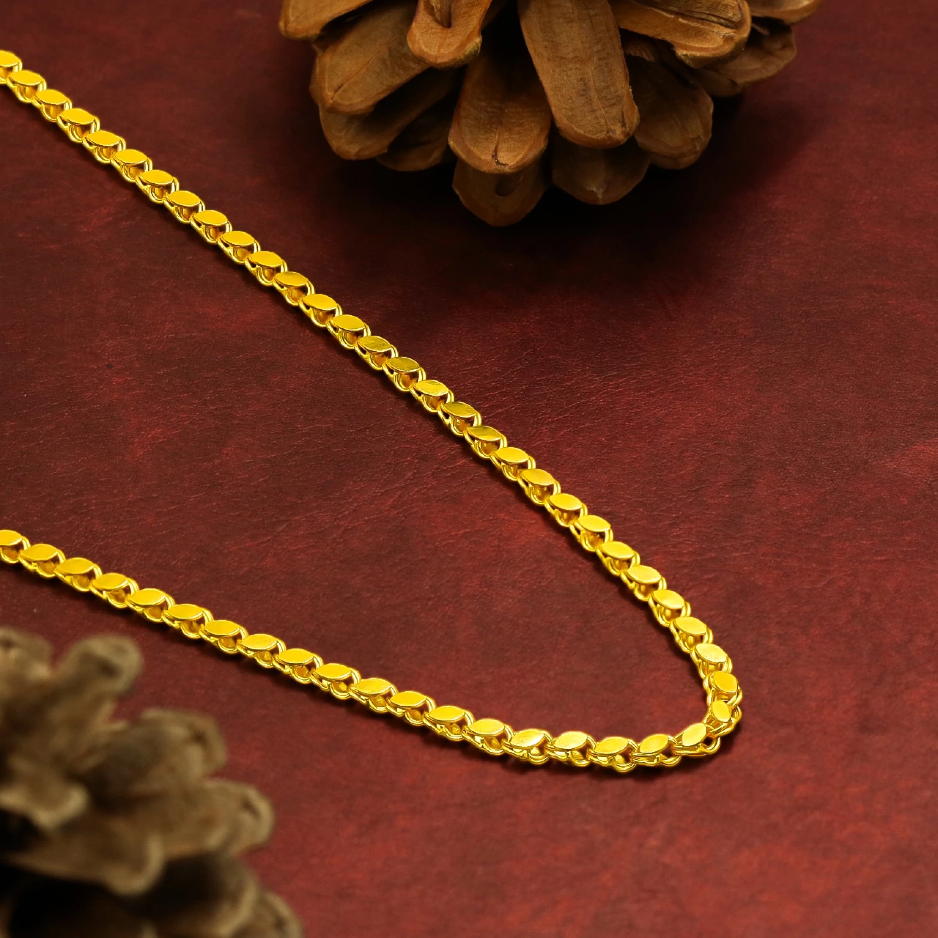 22 Ayar Burgu Zincir - 55 Cm.