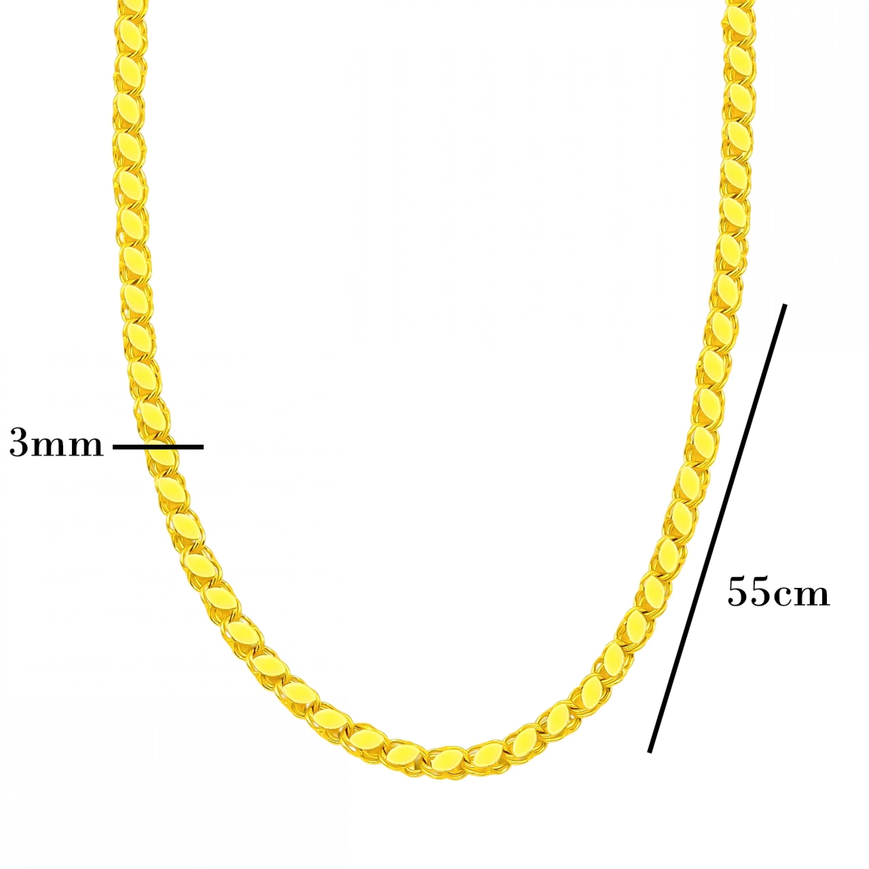 22 Ayar Burgu Zincir - 55 Cm.