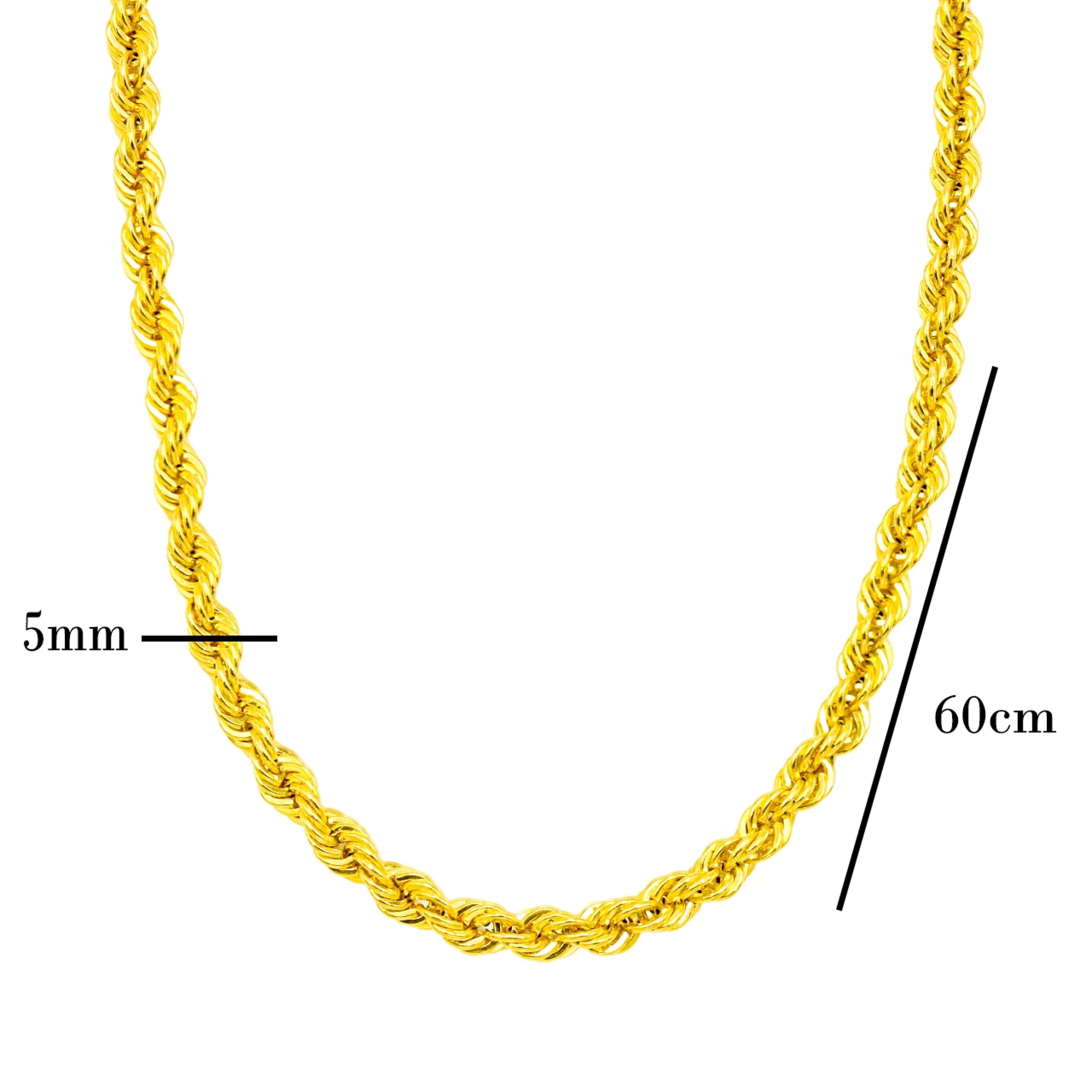 14 Ayar Burgu Zincir - 60 Cm.