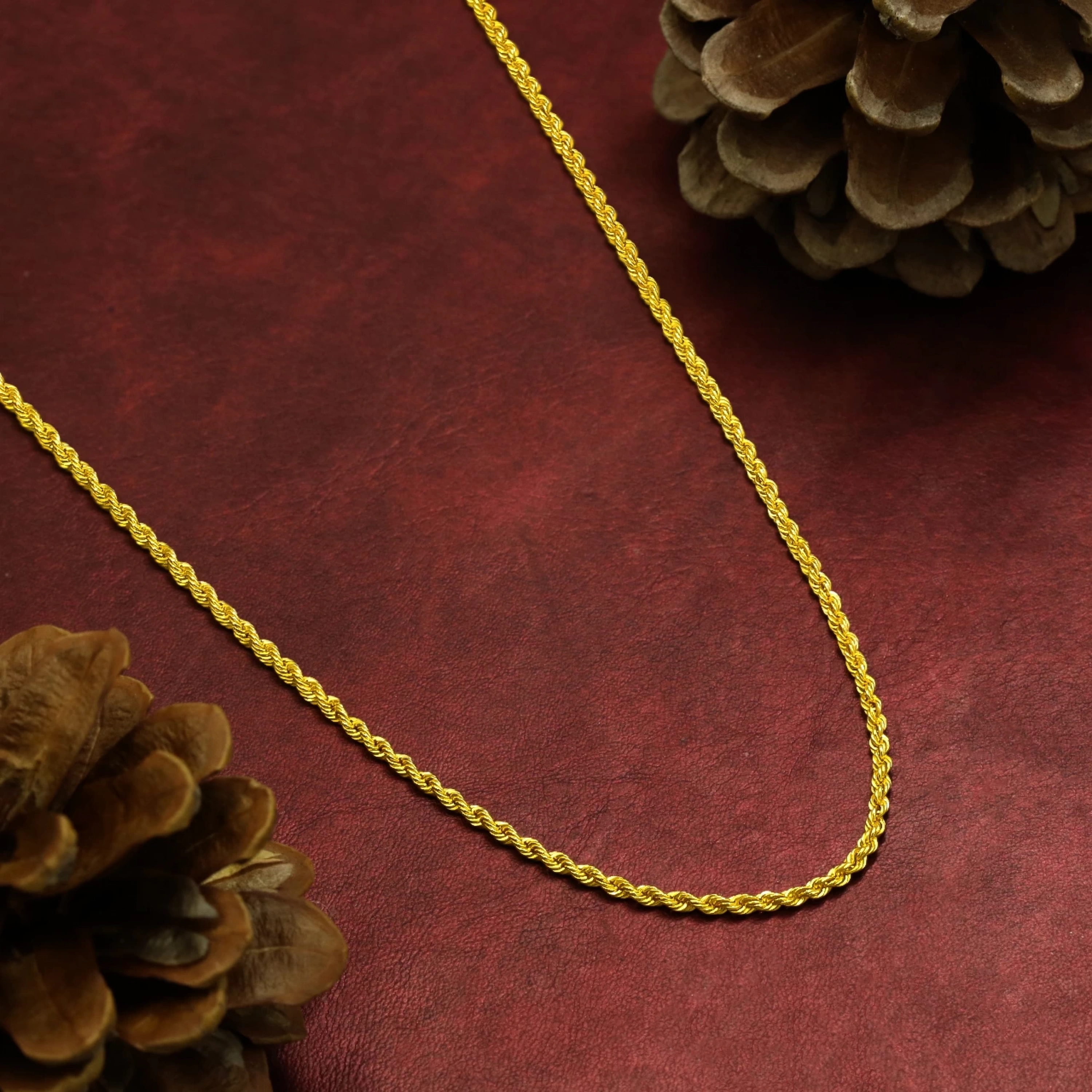 22 Ayar Burgu Zincir - 55 Cm.