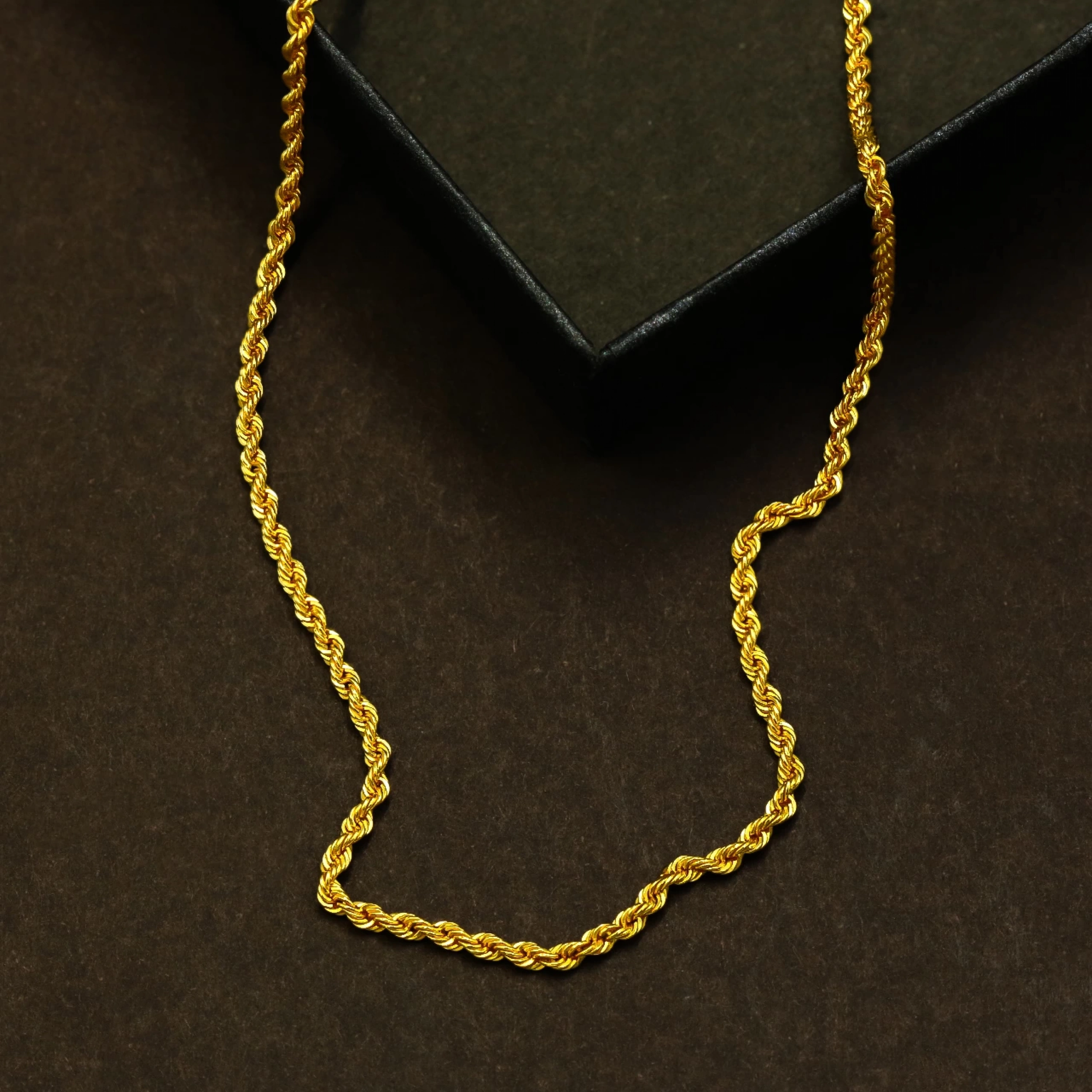 22 Ayar Burgu Zincir - 55 Cm.