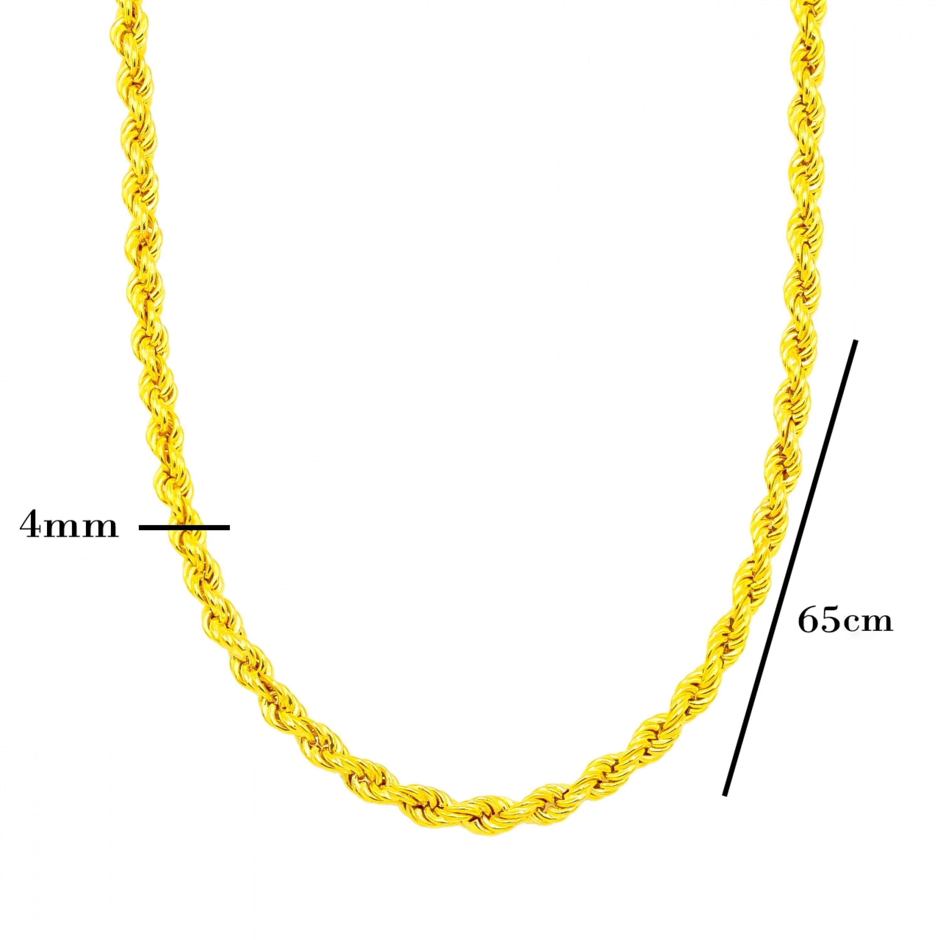 22 Ayar Burgu Zincir - 65 Cm.