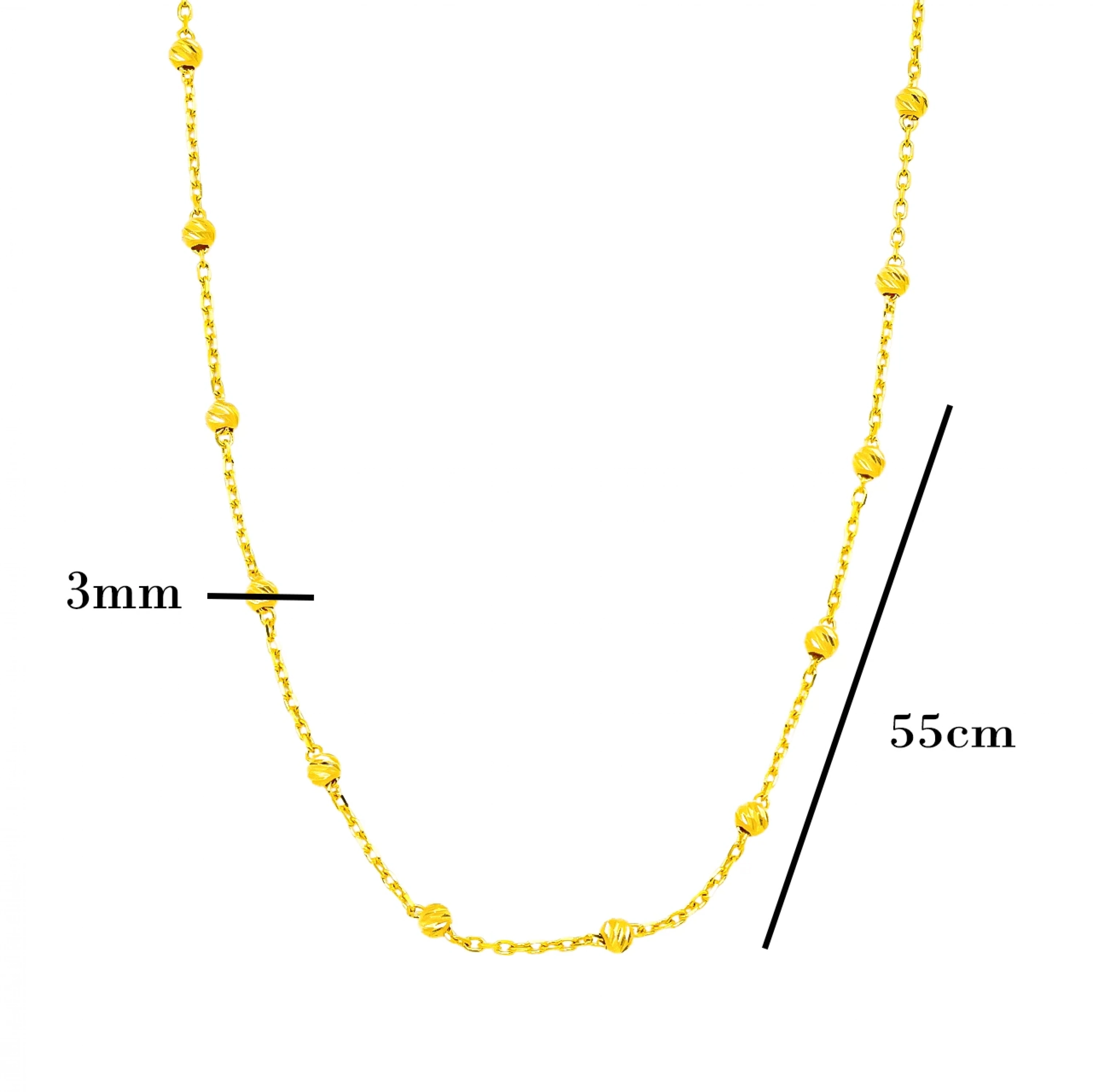 22 Ayar Dorika Zincir - 55 Cm.