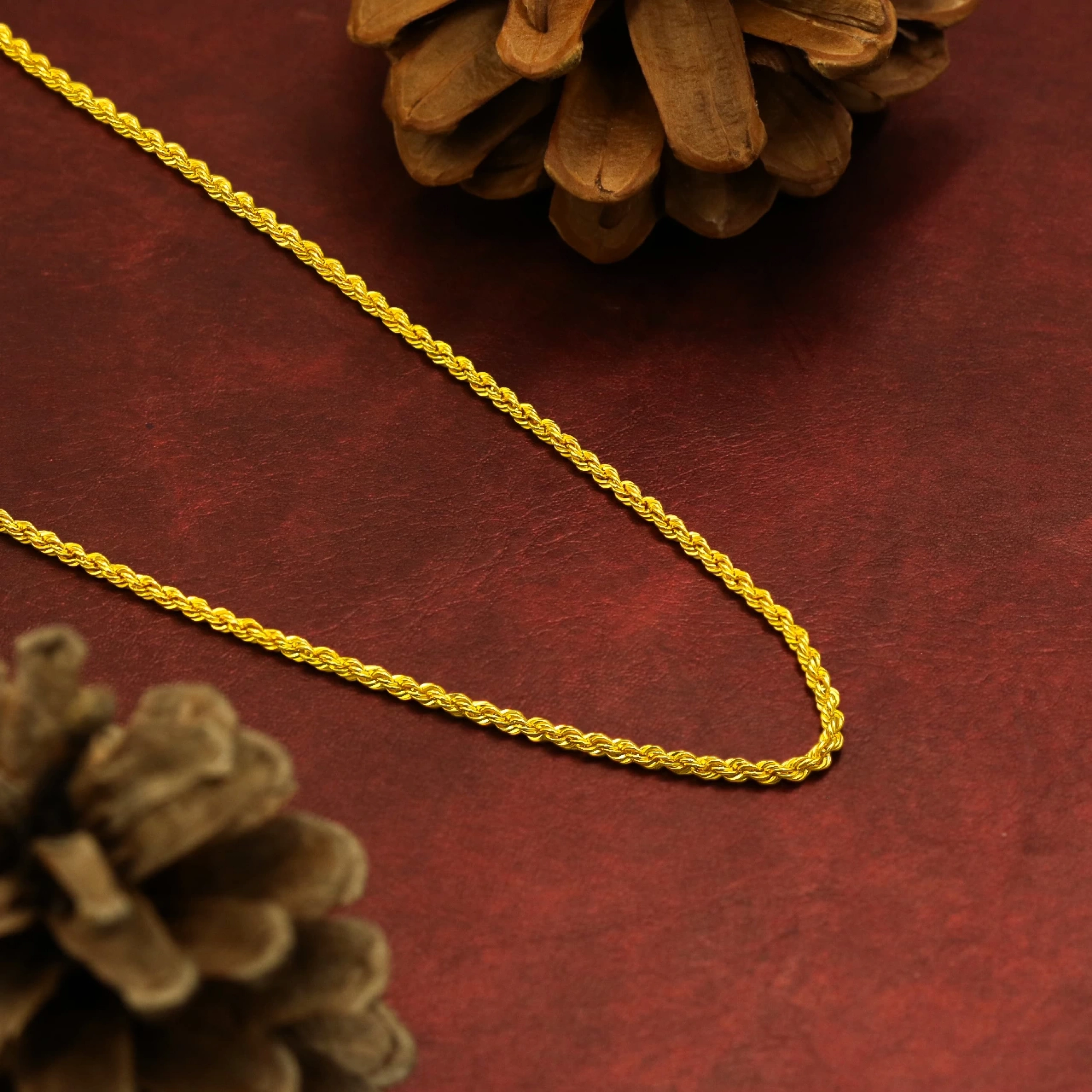 22 Ayar Burgu Zincir - 65 Cm.