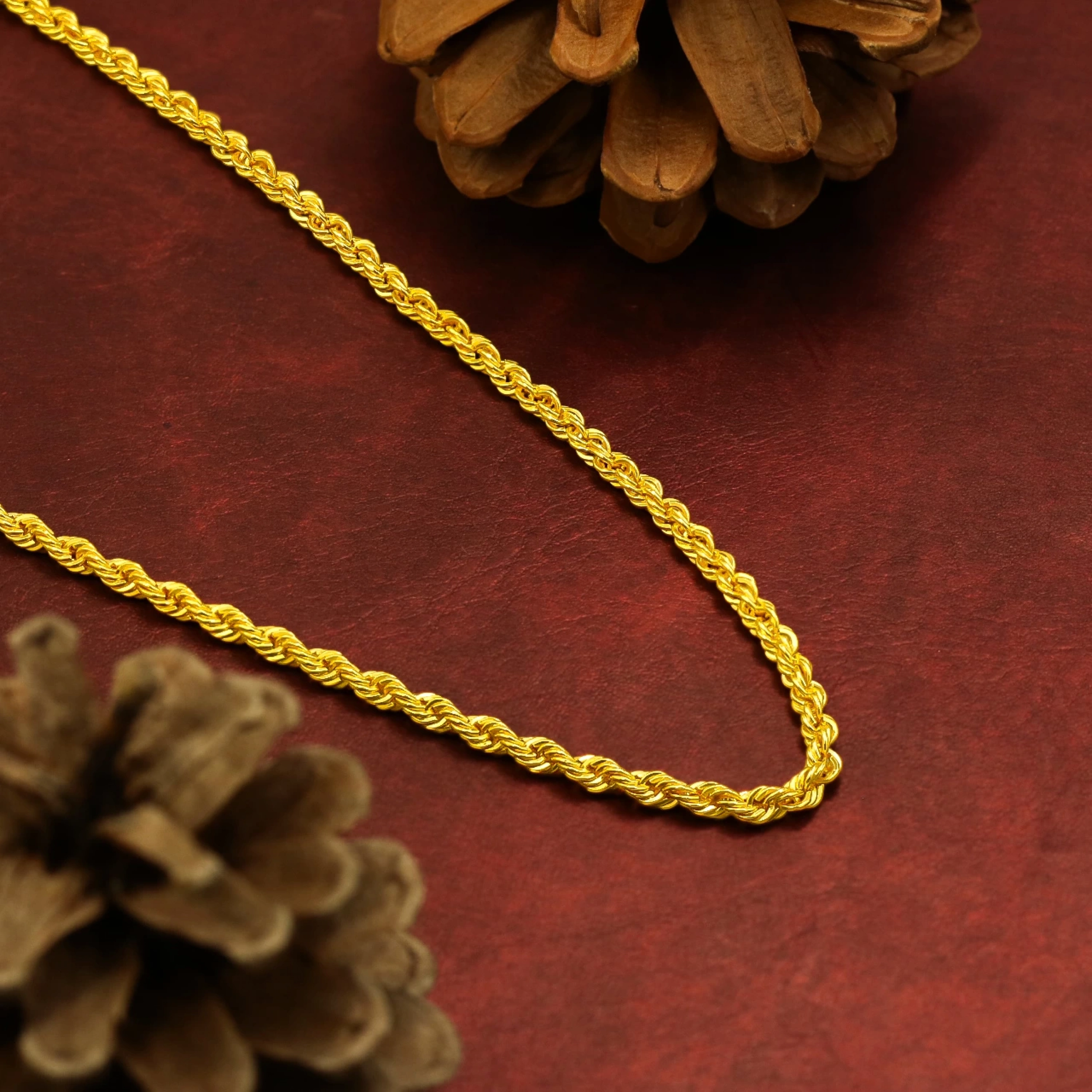 22 Ayar Burgu Zincir - 60 Cm.