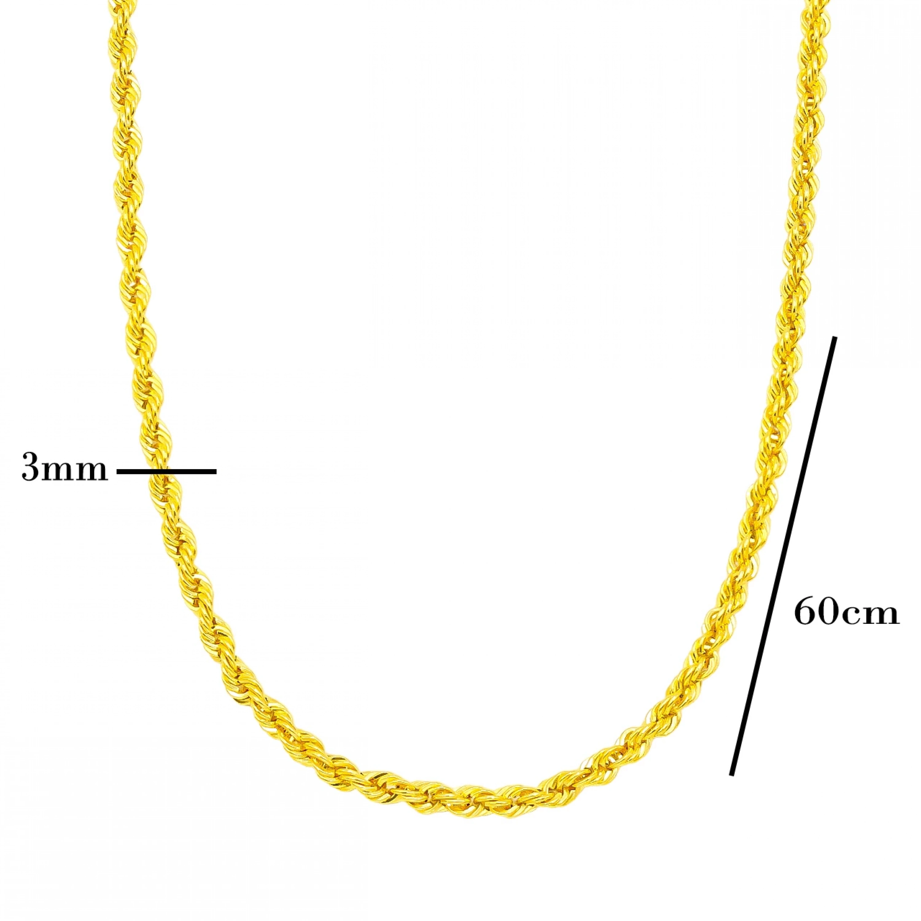 22 Ayar Burgu Zincir - 60 Cm.