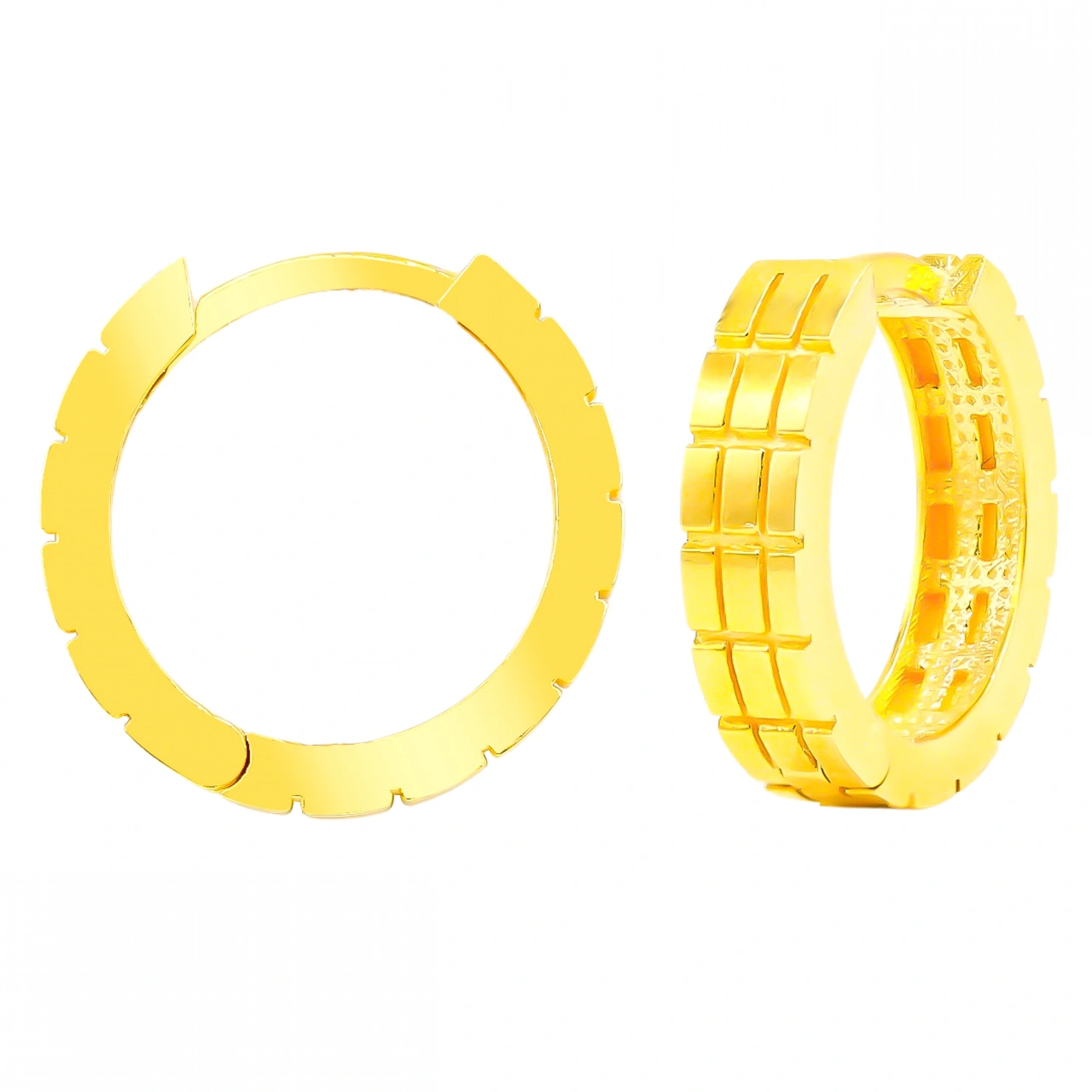 Dilim 22 Ayar Halka Altın Küpe