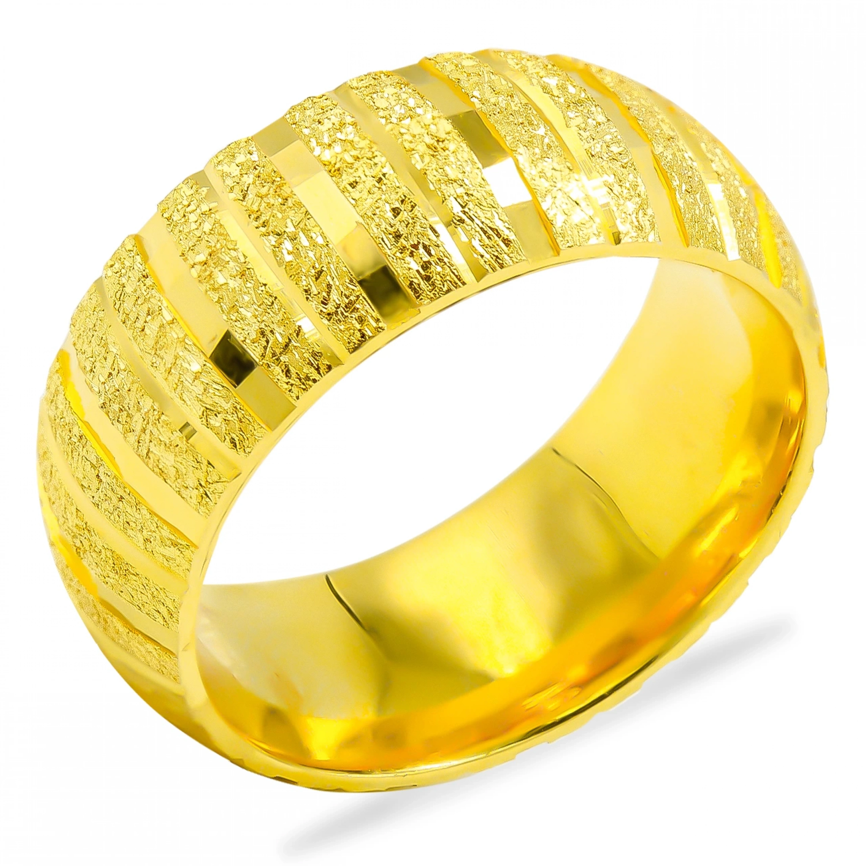 22 Ayar Kum Desenli Kadın Alyans Yüzük