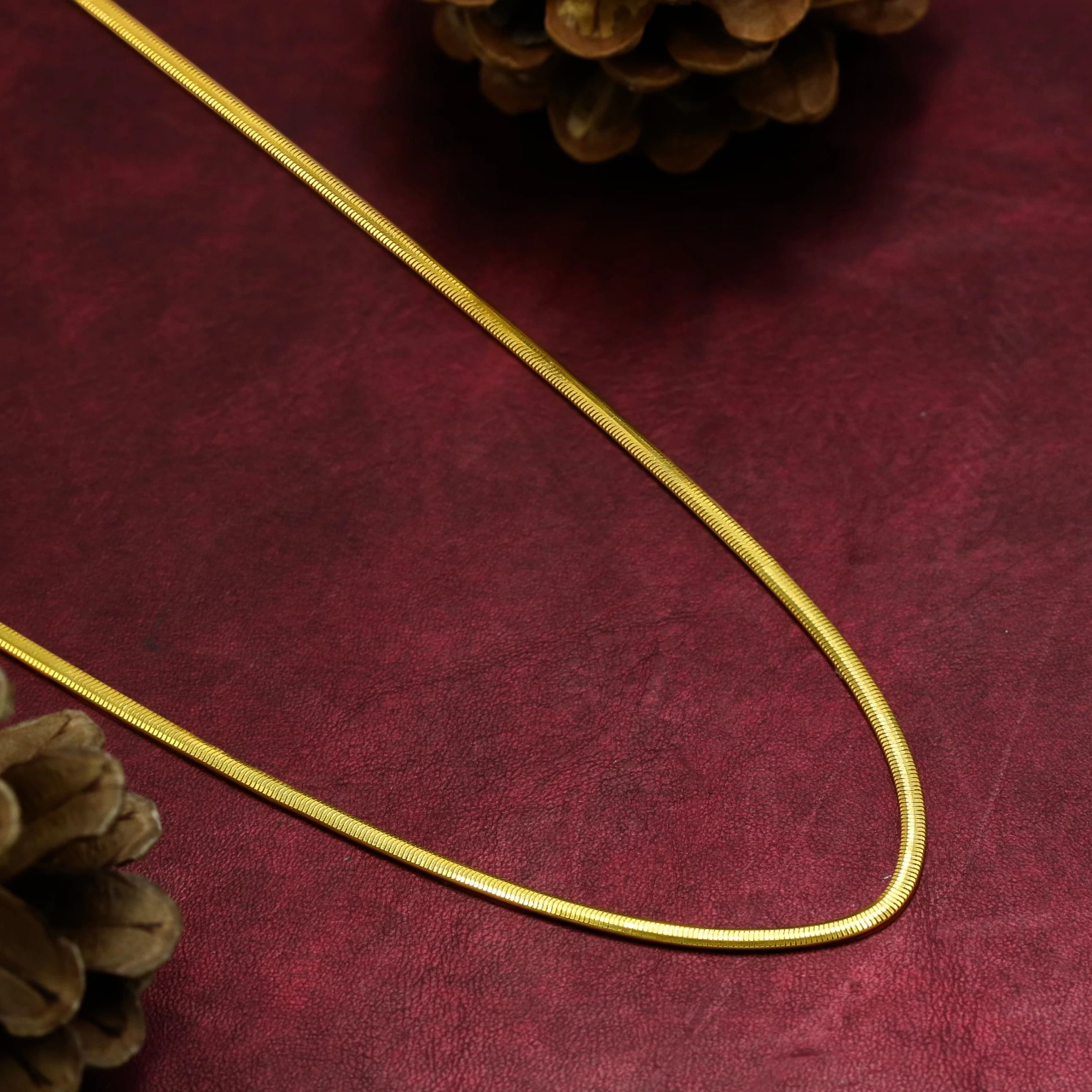 Balıksırtı 22 Ayar Altın Zincir - 50 cm