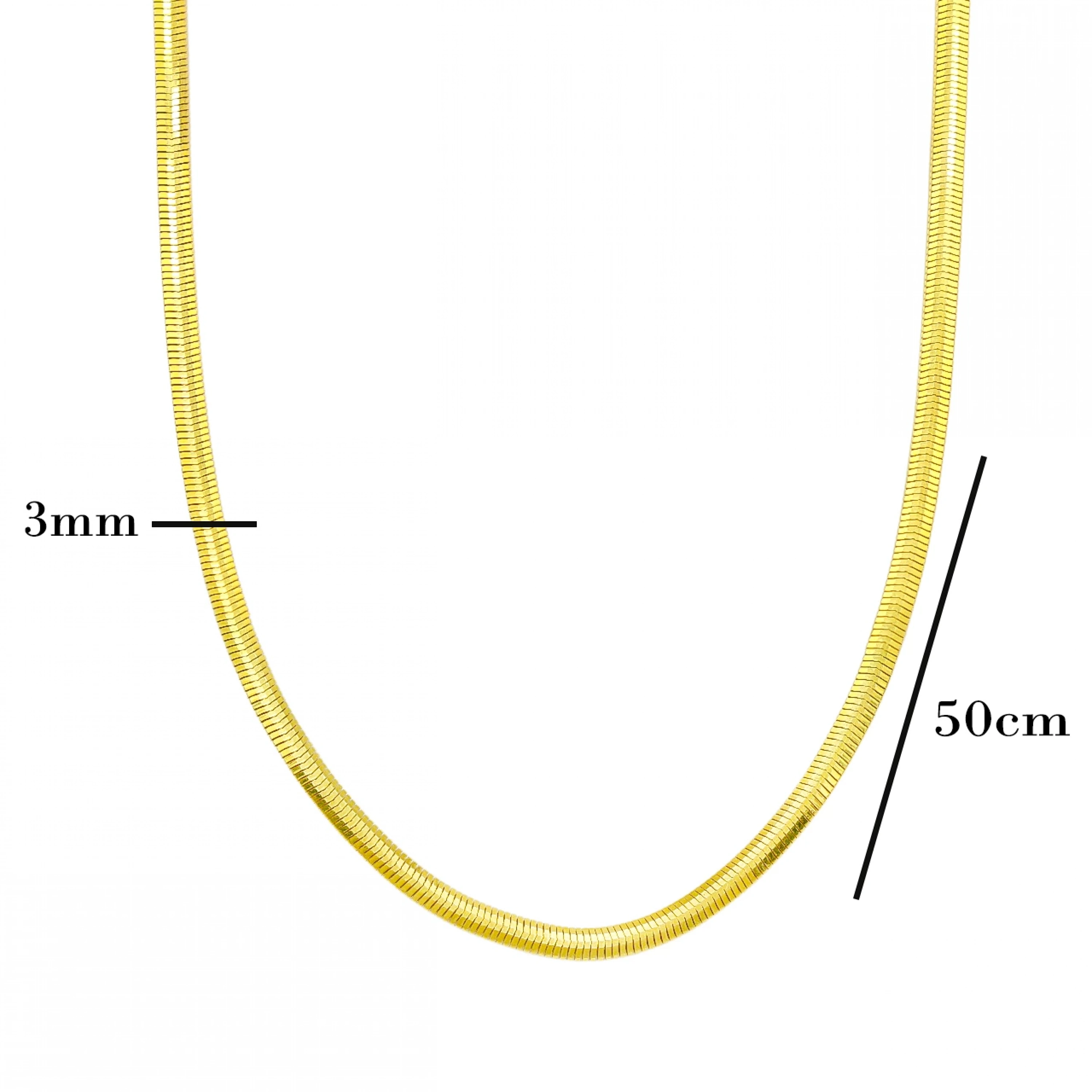 Balıksırtı 22 Ayar Altın Zincir - 50 cm