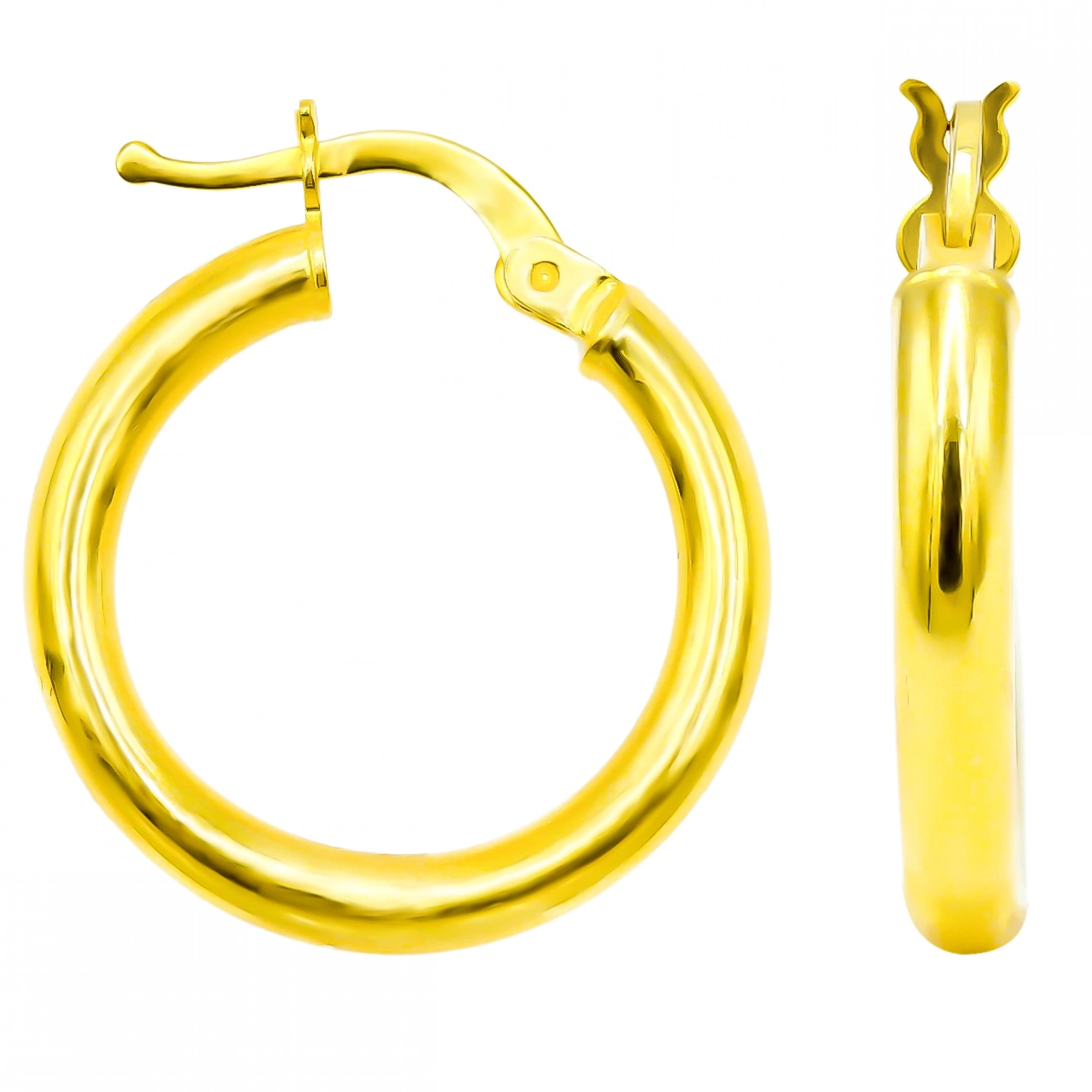 22 Ayar Halka Altın Küpe