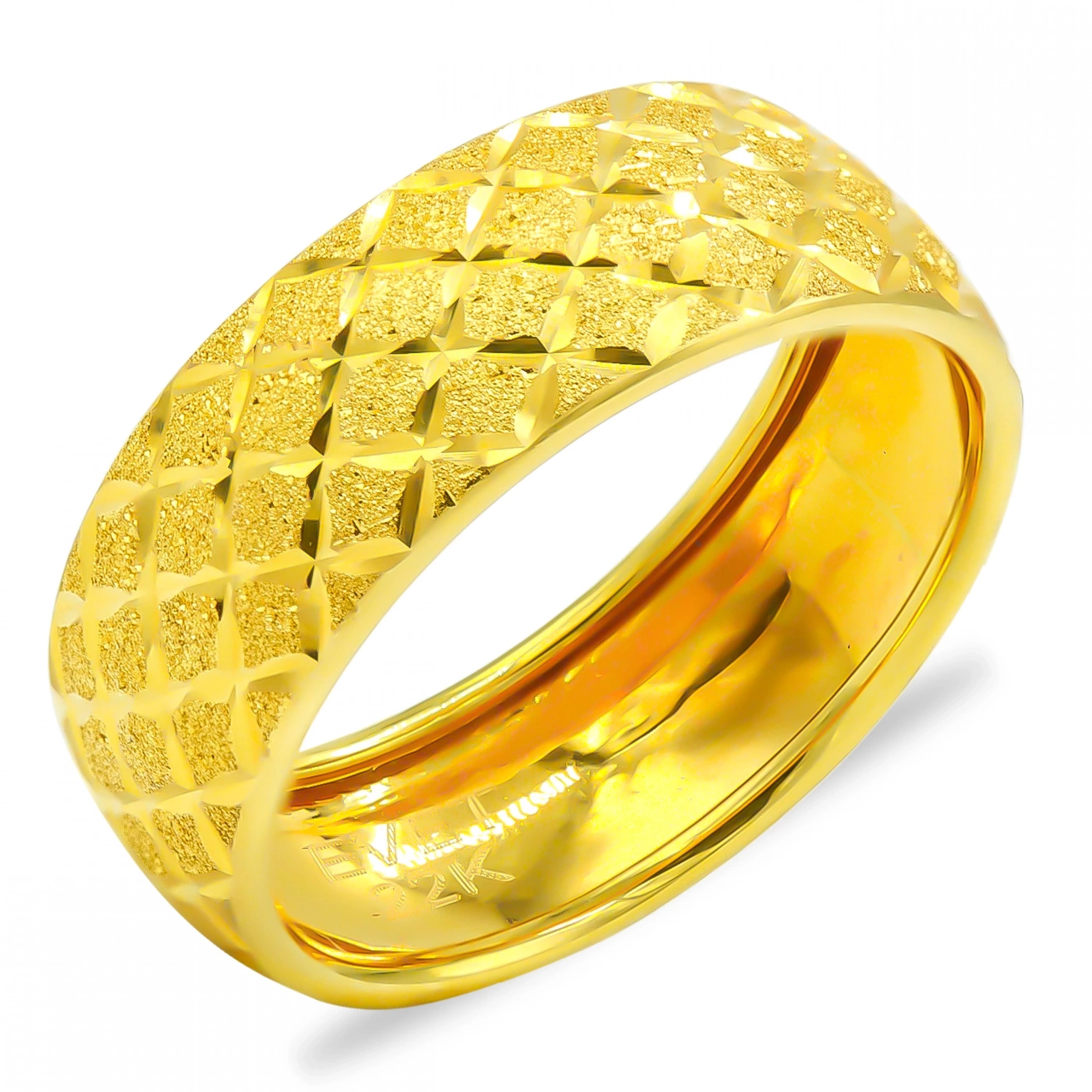 22 Ayar Desenli Kadın Alyans Yüzük