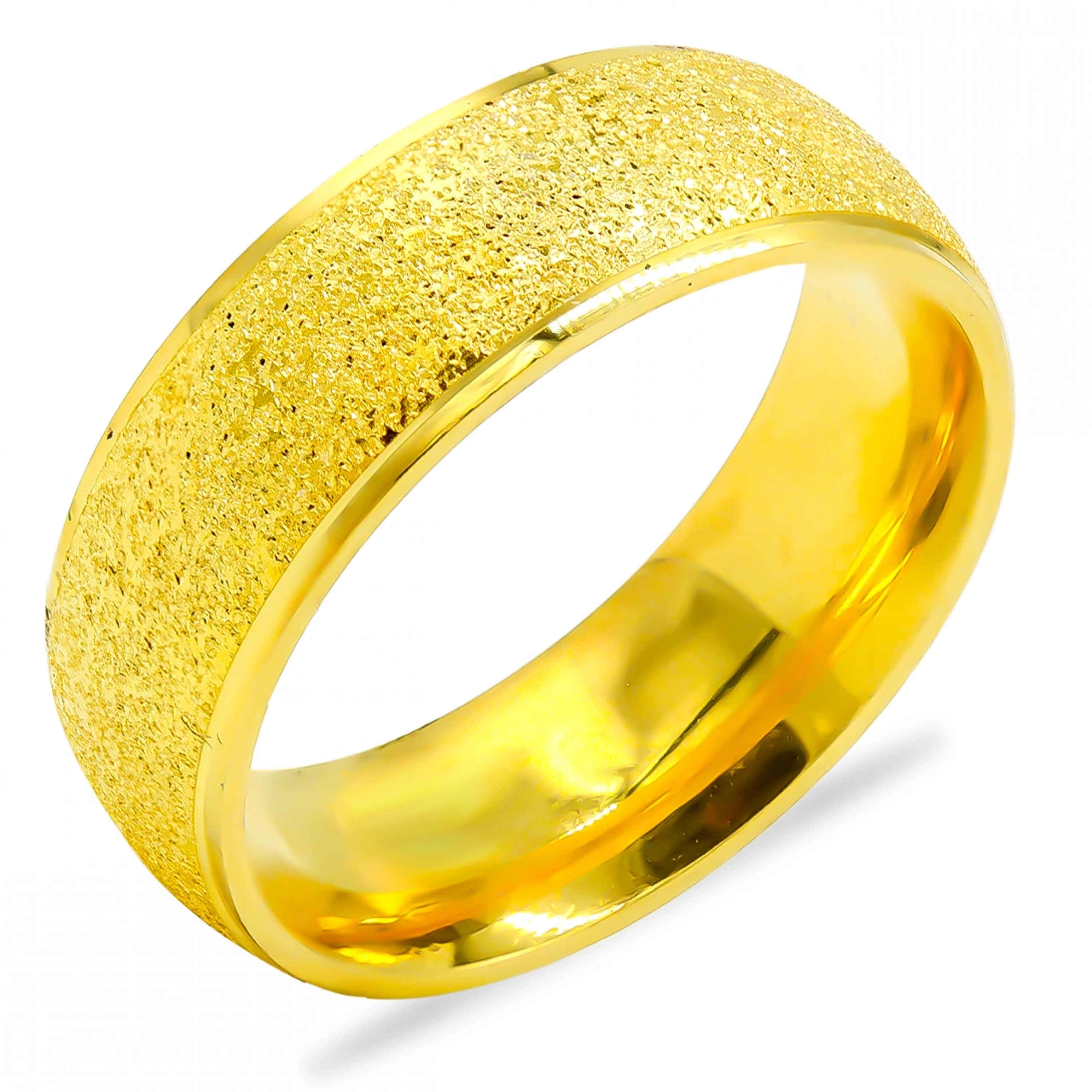 22 Ayar Kum Desenli Kadın Alyans Yüzük