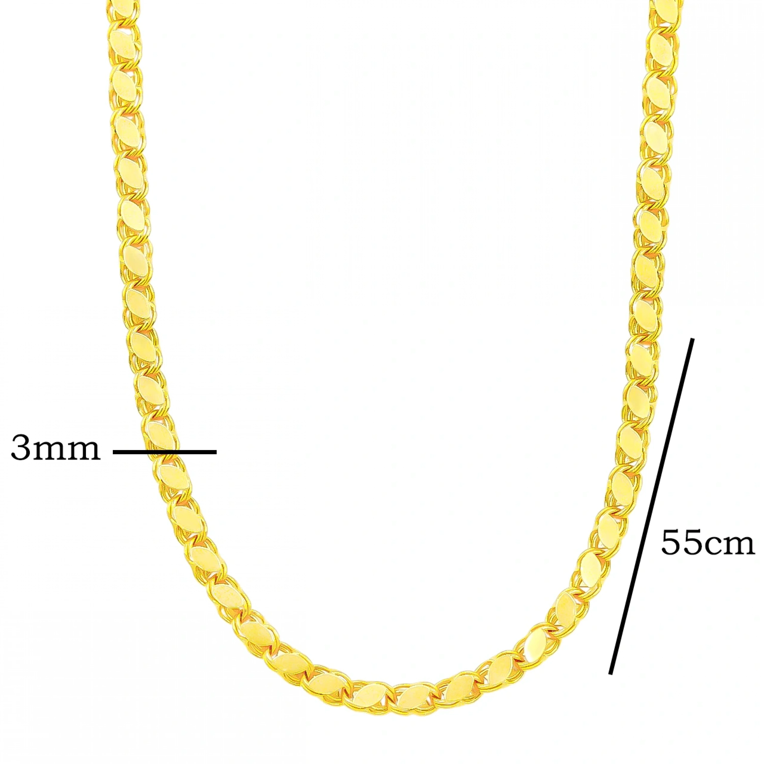 22 Ayar Pullu Zincir - 55 Cm.