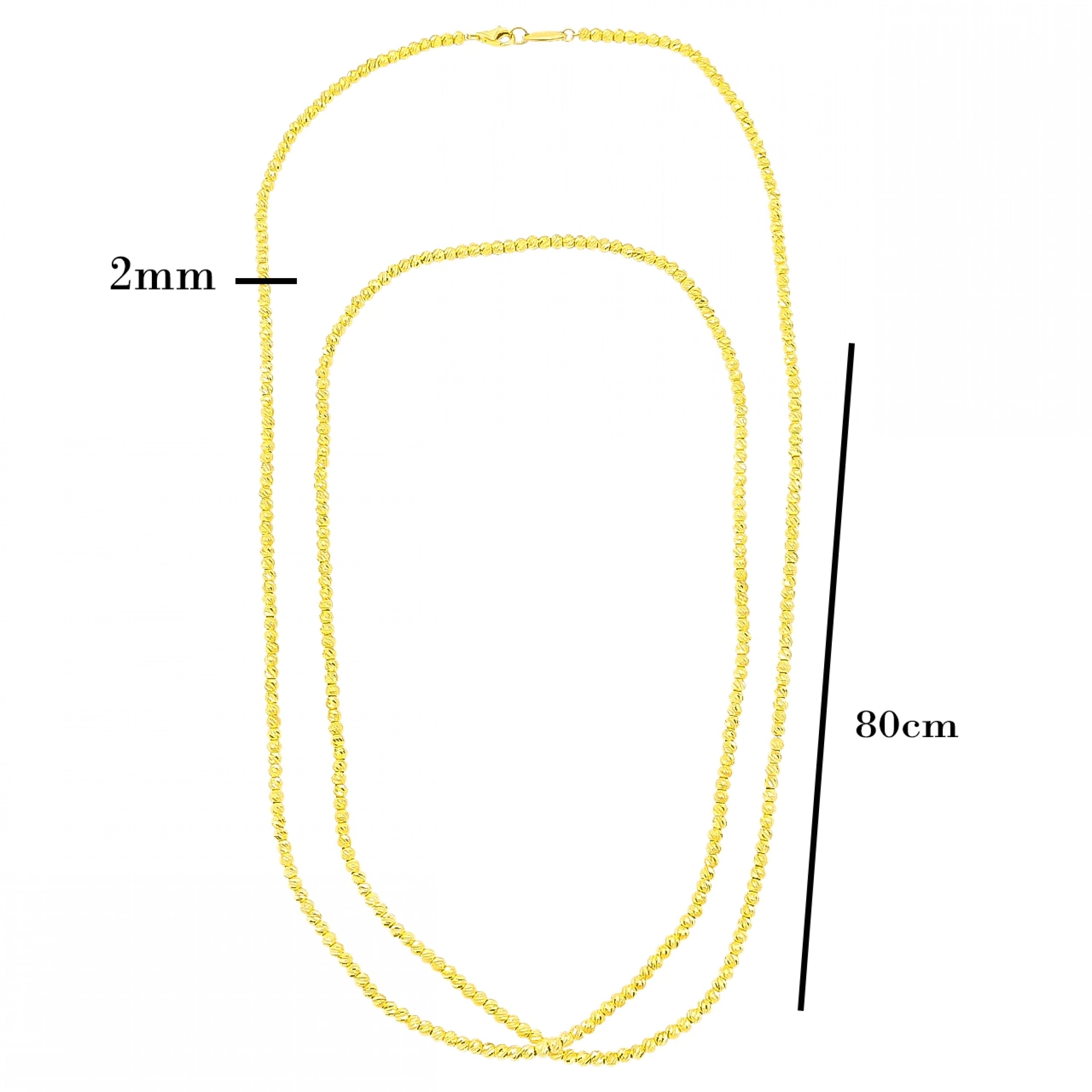 22 Ayar Dorika Altın Zincir - 80 Cm.