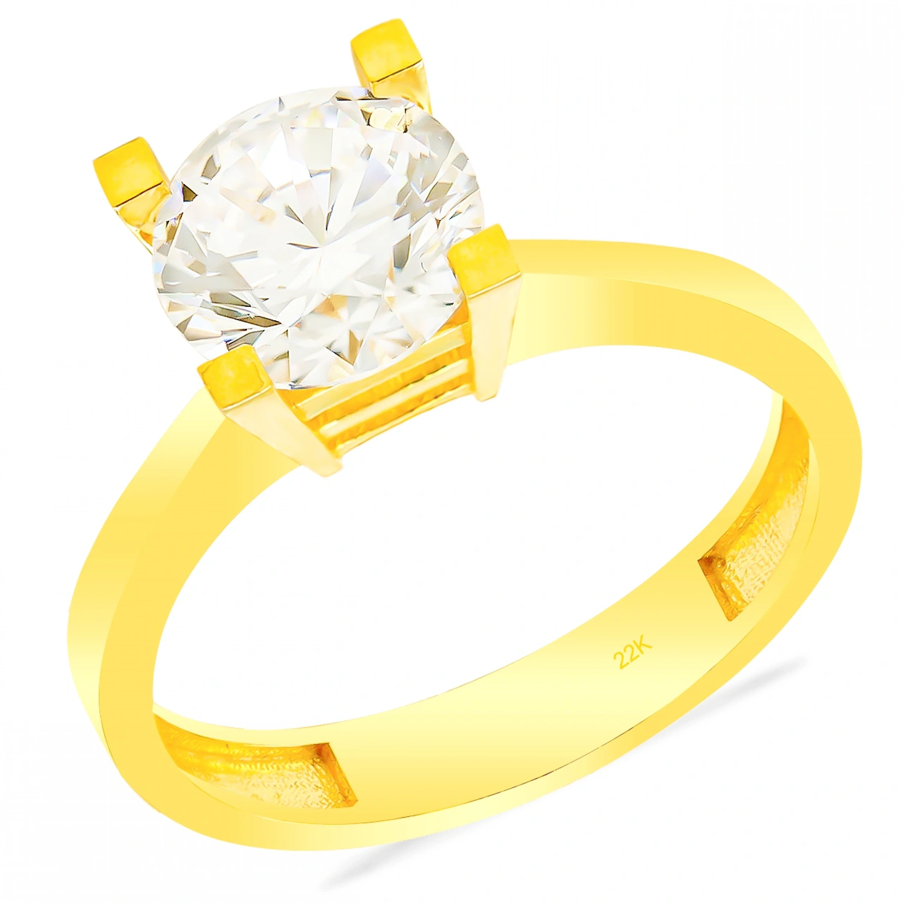 22 Ayar Tektaş Altın Yüzük