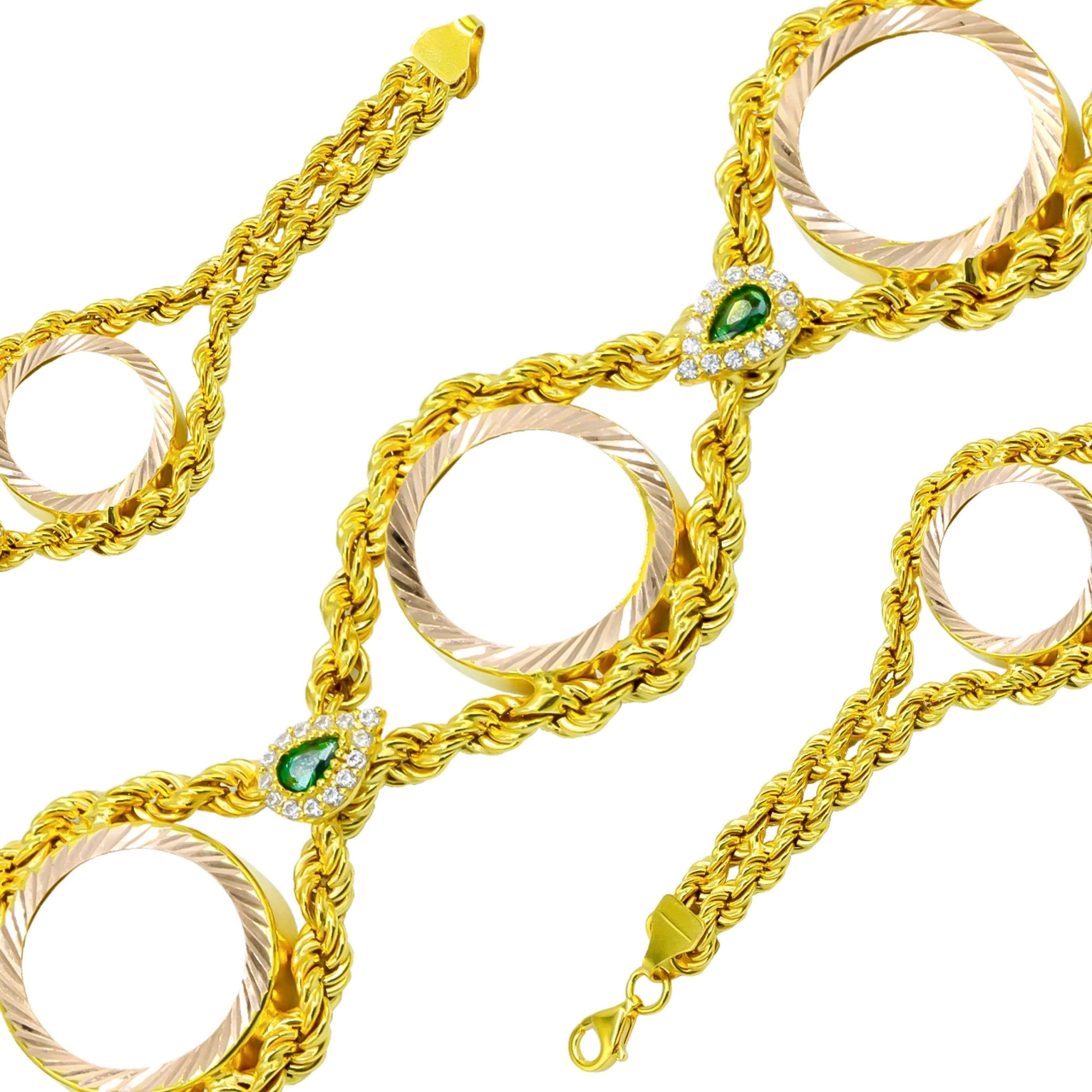 3 Çeyrekli 8 Ayar Çeyrek Altın Bileklik