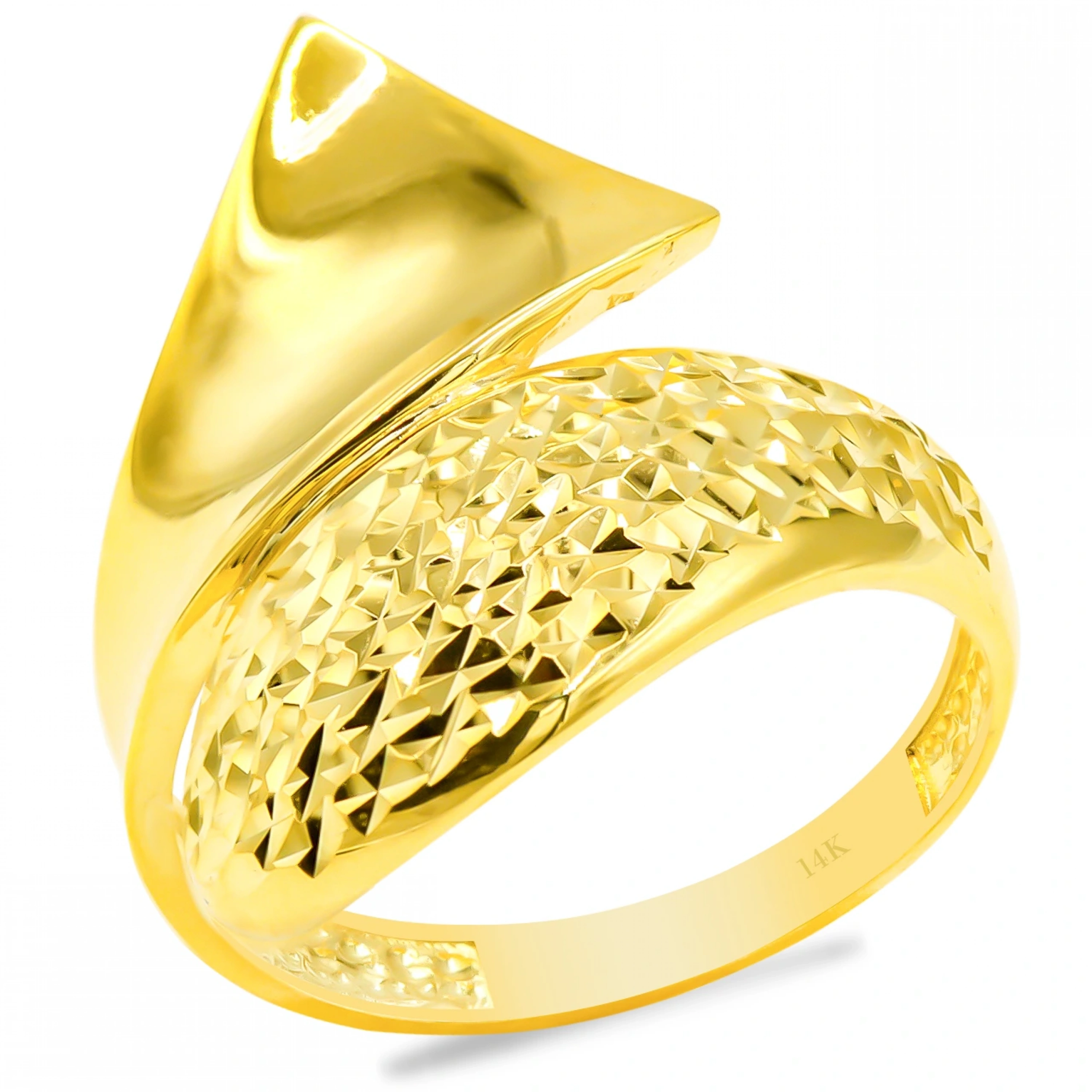 Kabartma Desenli 14 Ayar Altın Yüzük