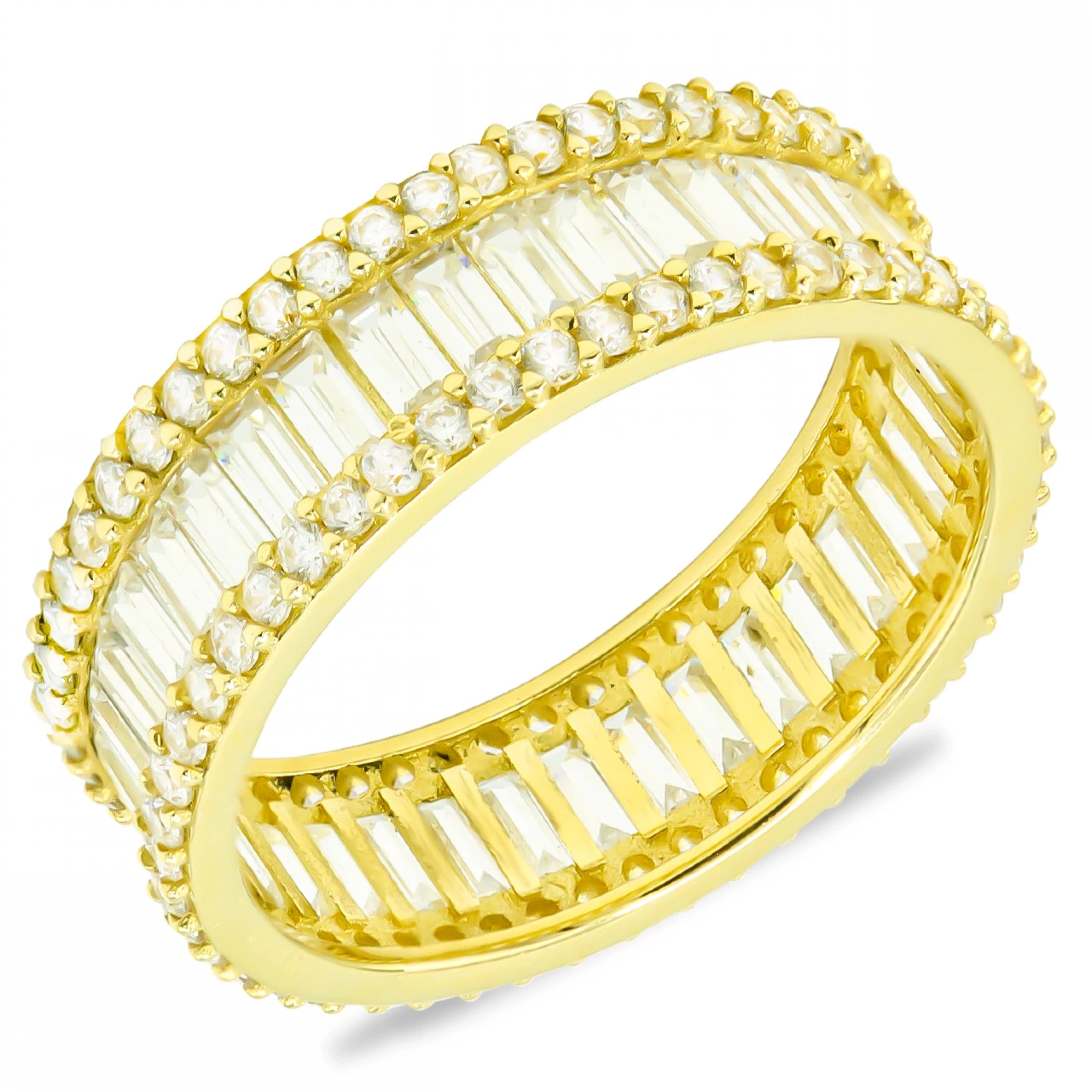 Tam Tur Baget Taşlı 14 Ayar Altın Yüzük